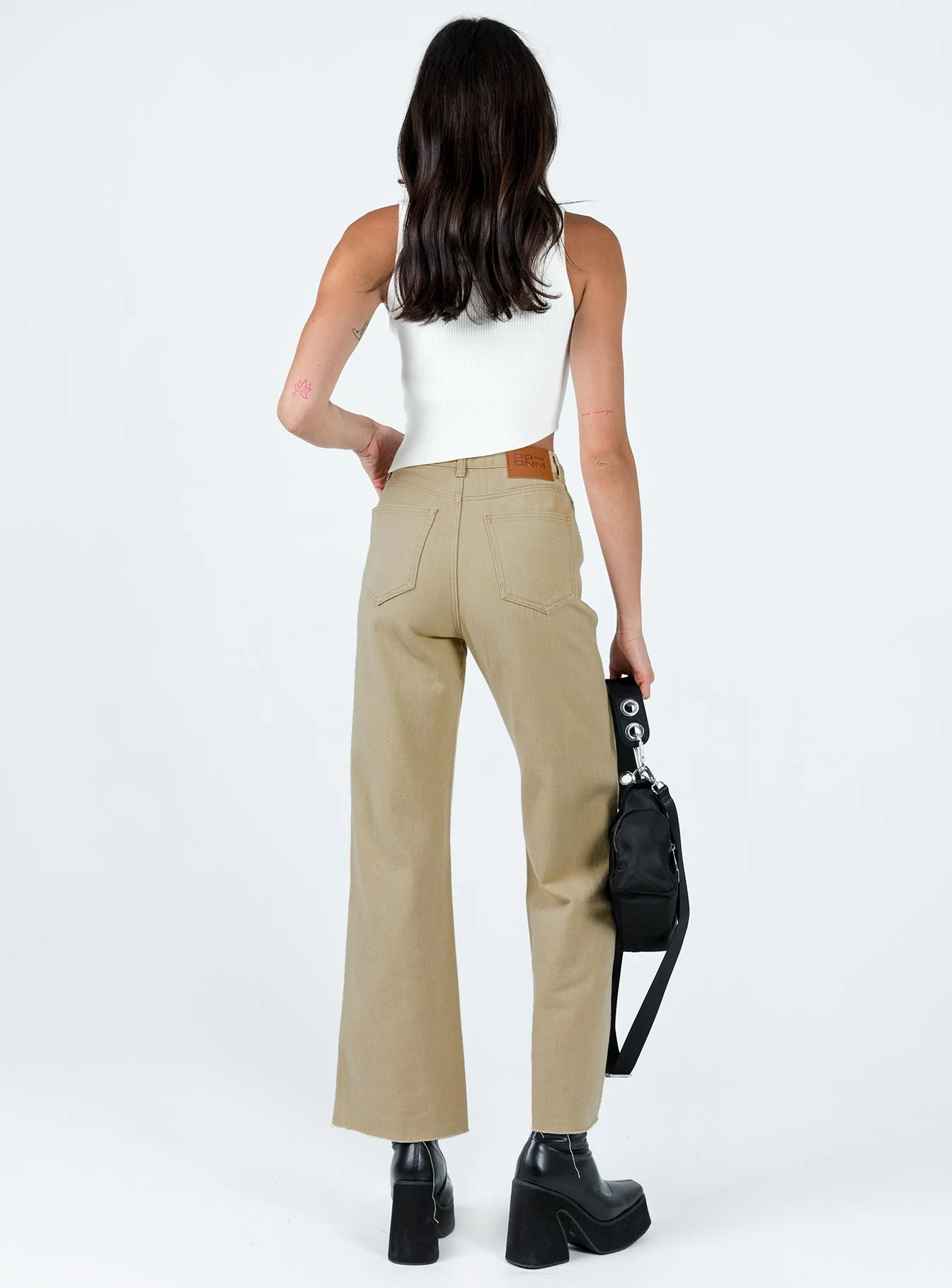 Arlington High Rise Straight Leg Denim Jeans Stone - Image 4