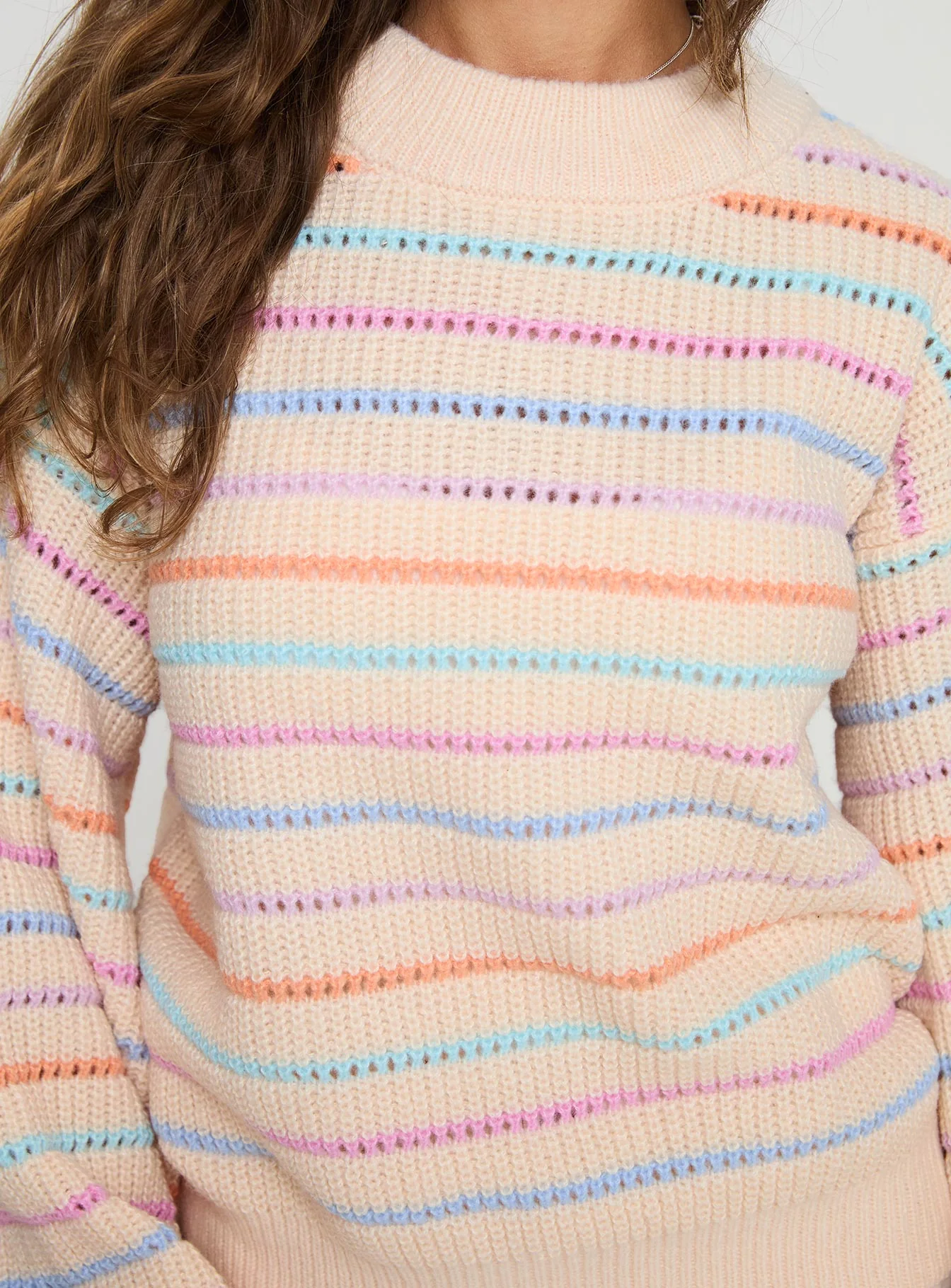 Harmony Balloon Sleeve Knit Sweater Multi - Image 6
