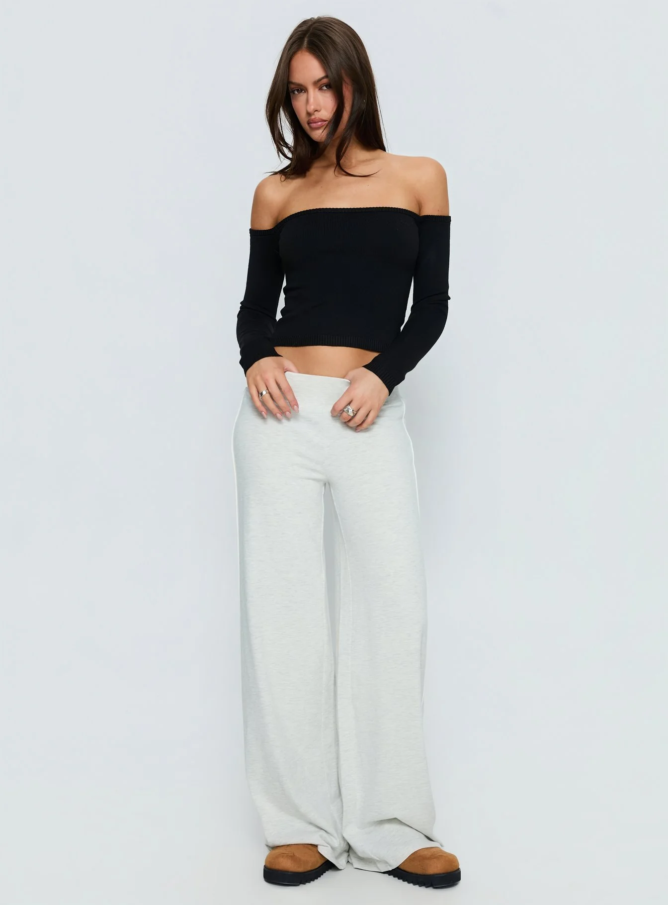 Ascenda Straight Leg Track Pant Grey Marle - Image 3