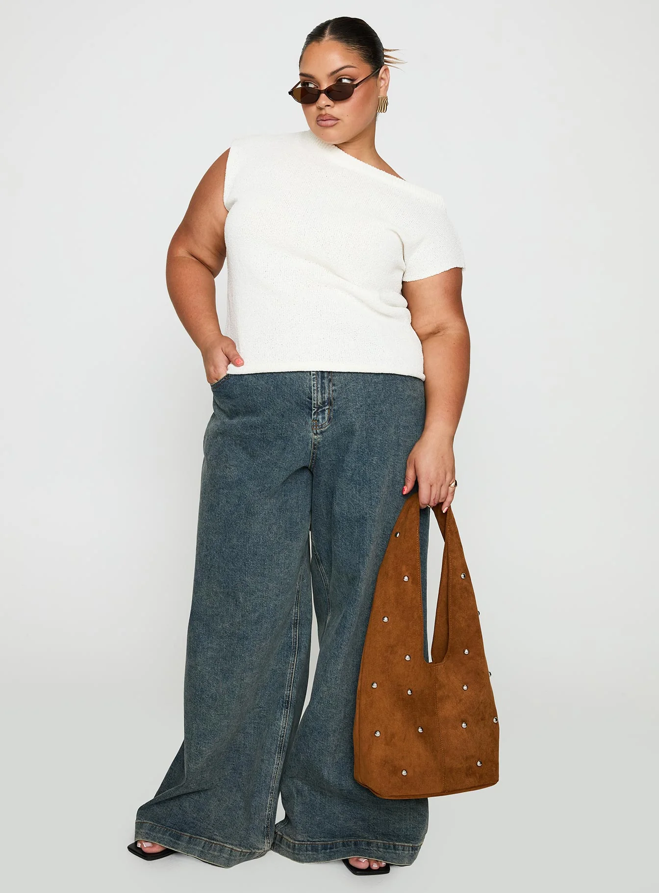 Ashfield Off Shoulder Top White Curve - Image 3