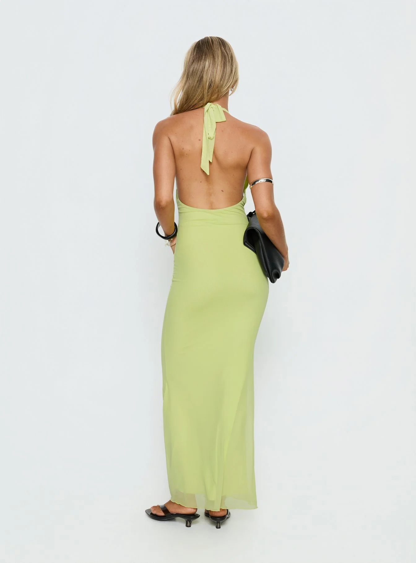 Astrazia Halter Maxi Dress Green - Image 4