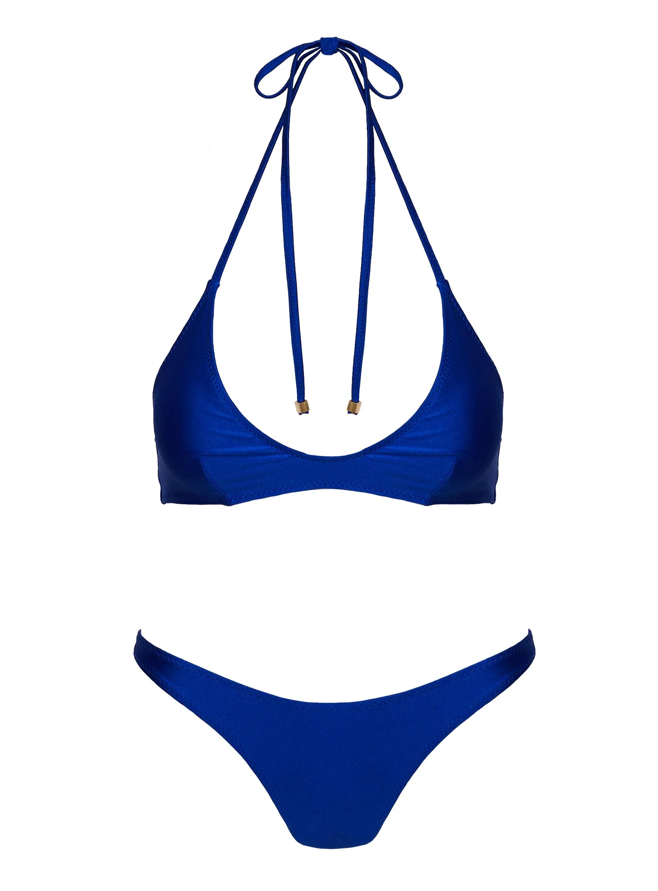Athia Halter Shine Bikini Top Blue - Image 5