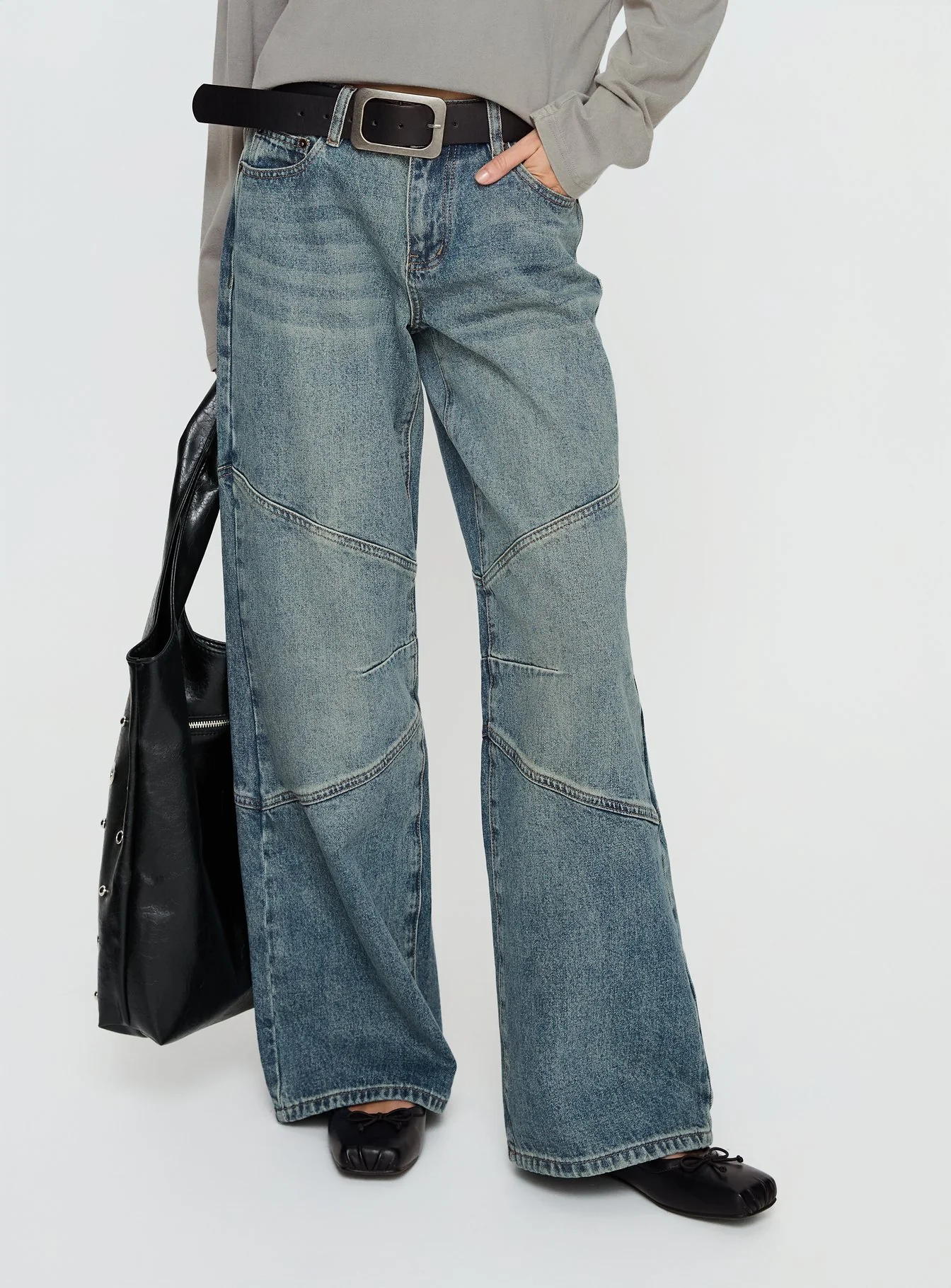 Atmosphere Mid Rise Straight Leg Jeans Antique Wash - Image 2