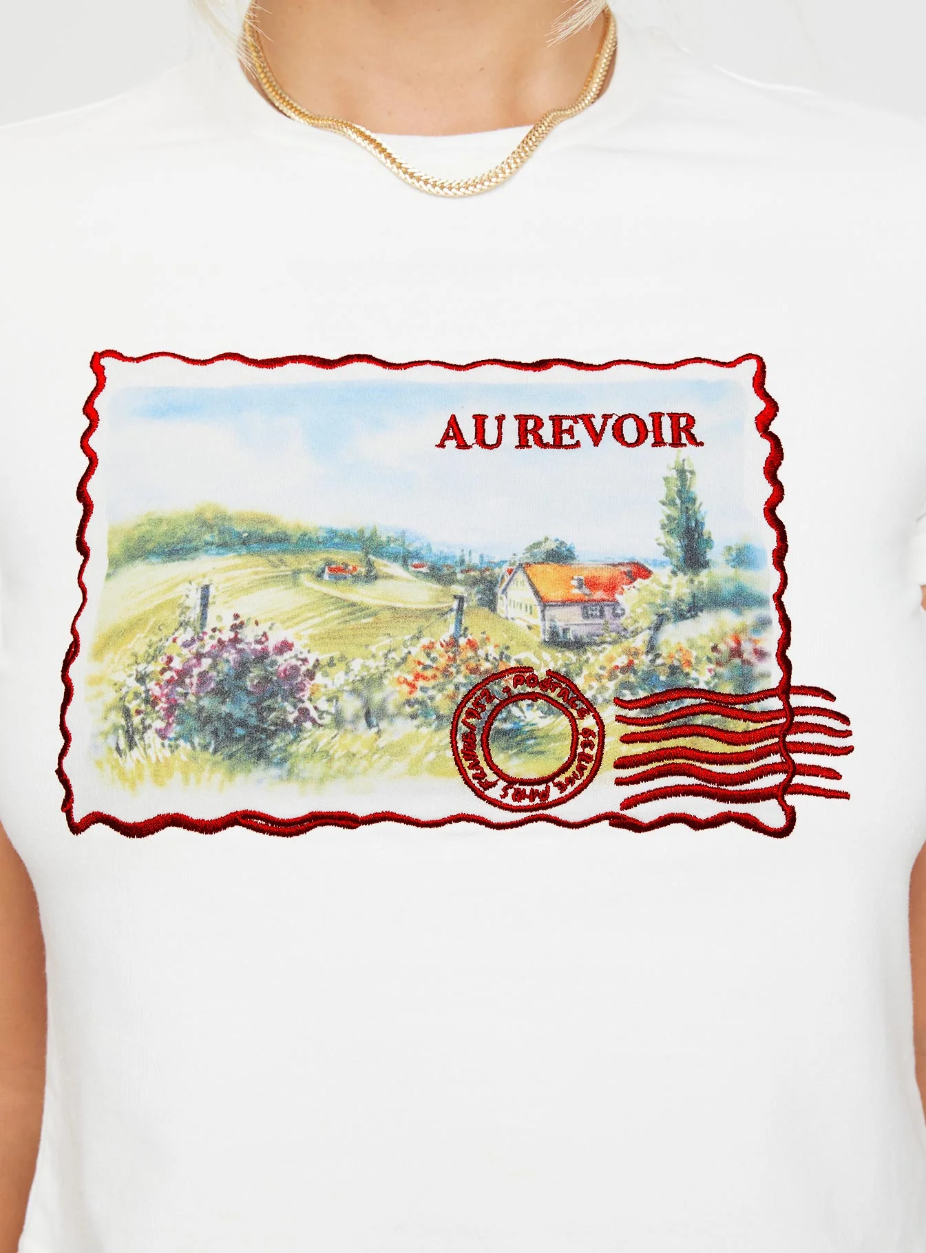 Au Revoir France Tee White - Image 6