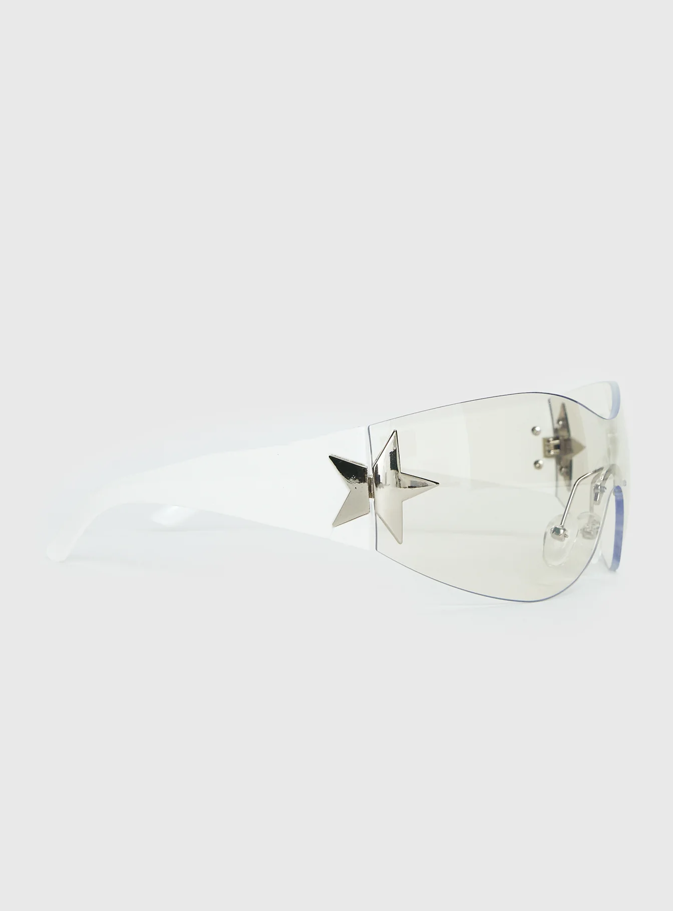 Audree Star Detail Sunglasses Silver / Smoke - Image 3