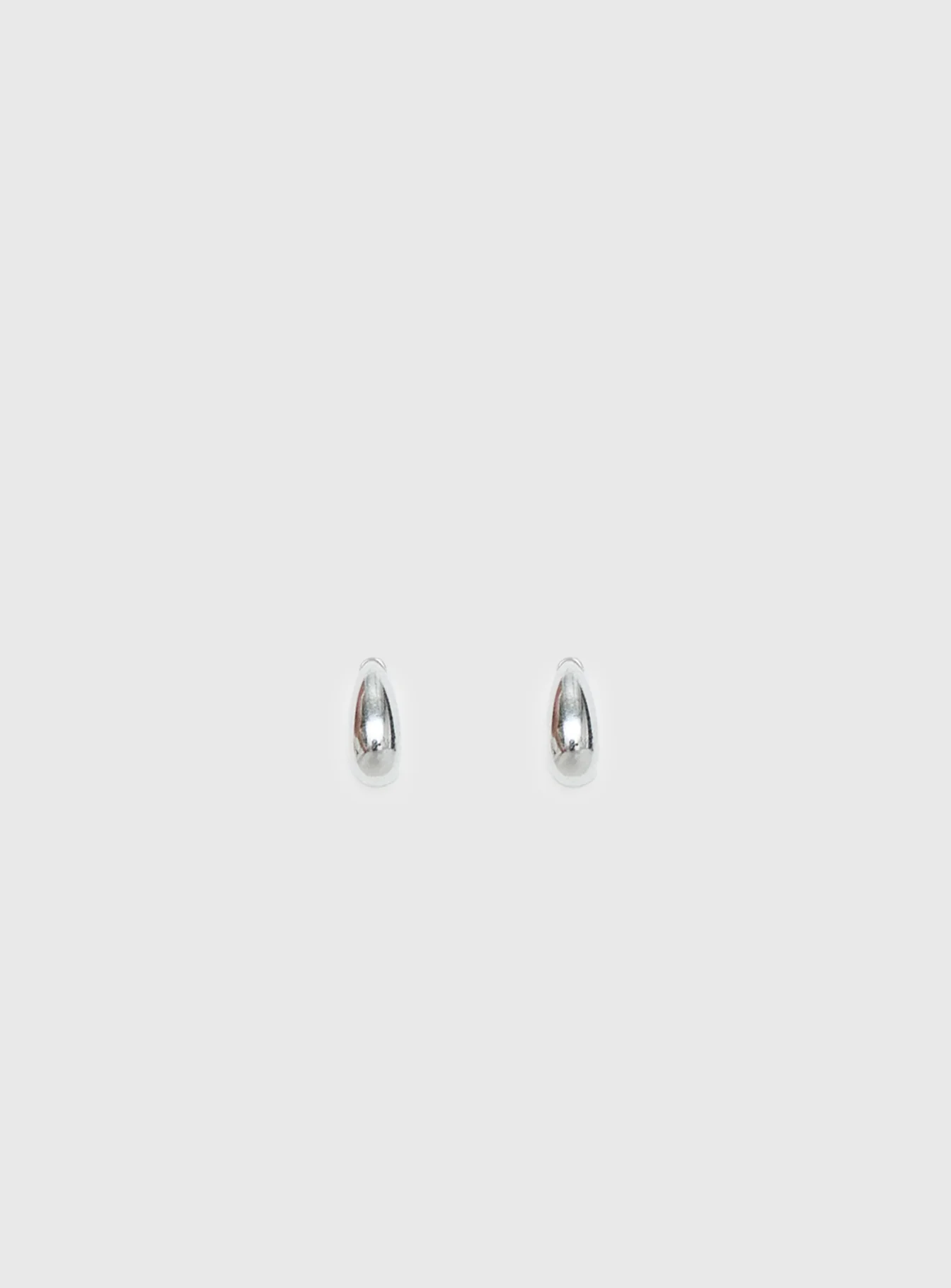 Avaline Stainless Steel Stud Earrings Silver - Image 2