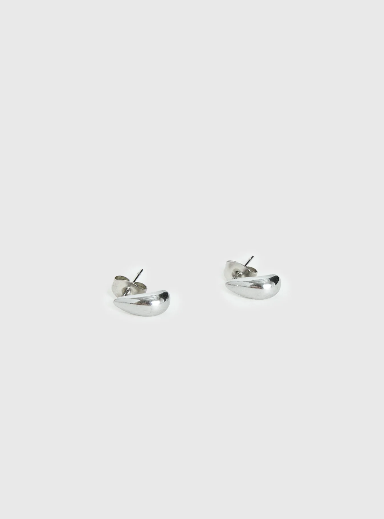 Avaline Stainless Steel Stud Earrings Silver - Image 3