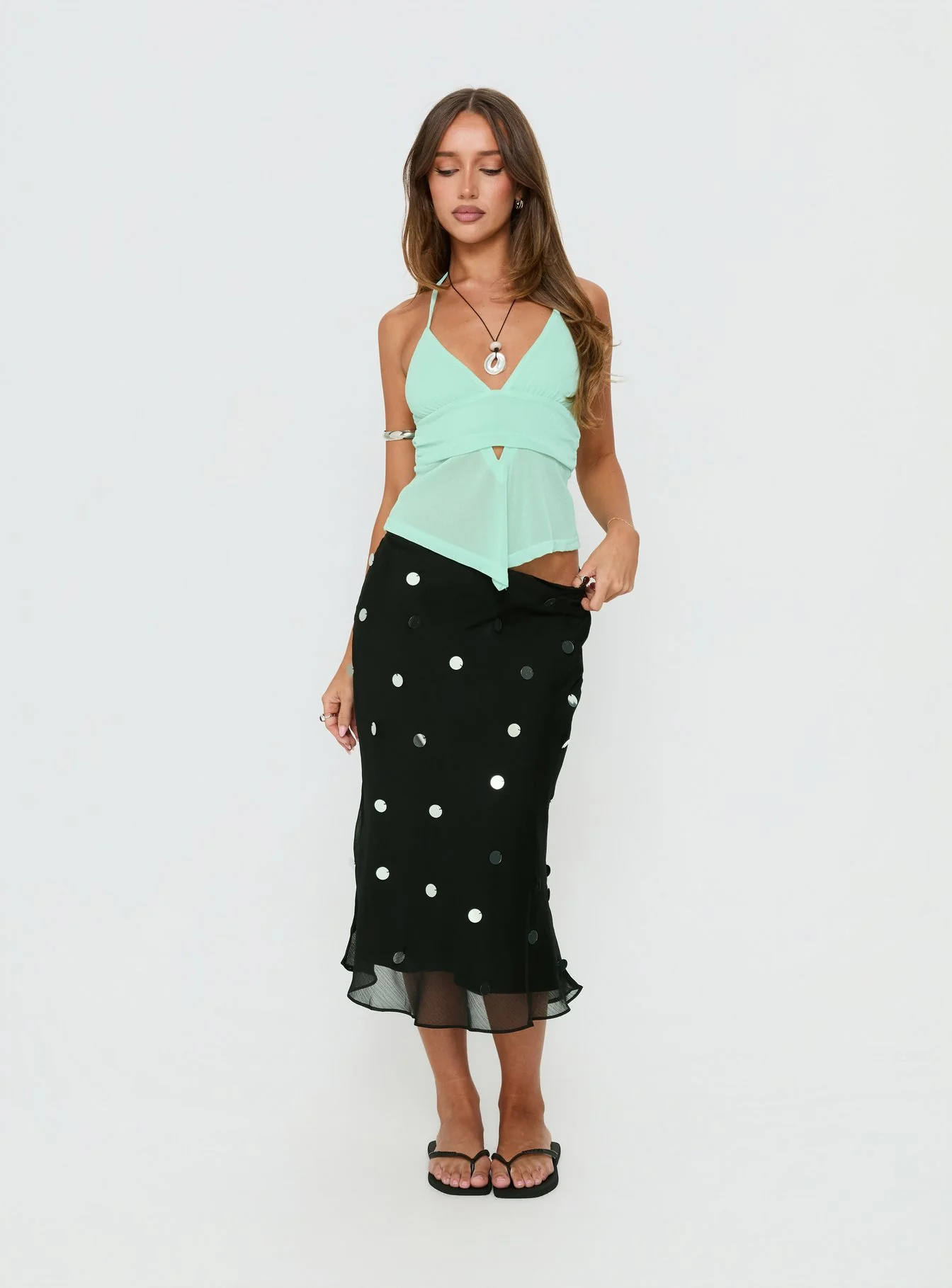 Averee Halter Top Mint Sparkle - Image 2