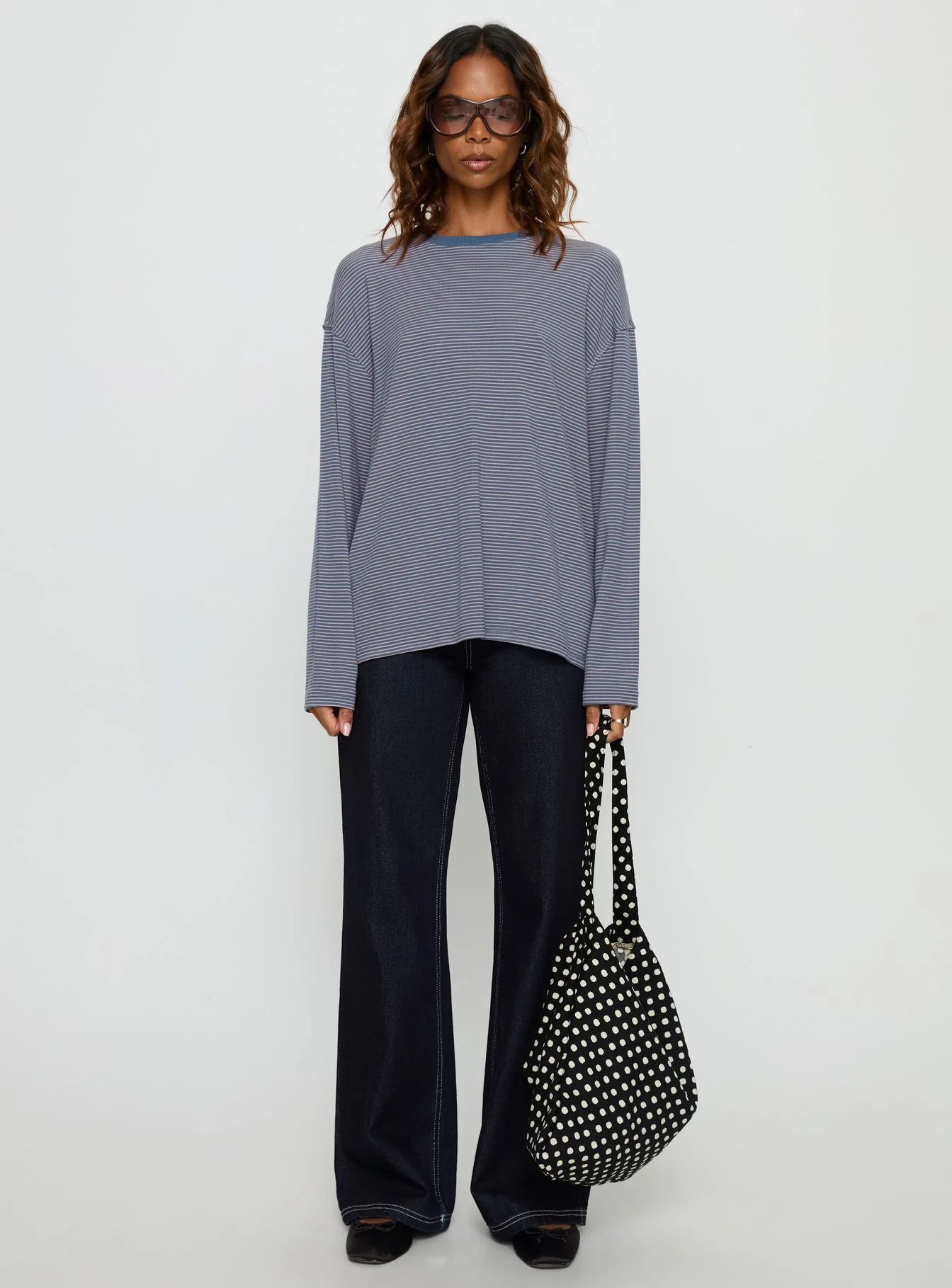 Marlah Long Sleeve Top Blue Stripe - Image 6