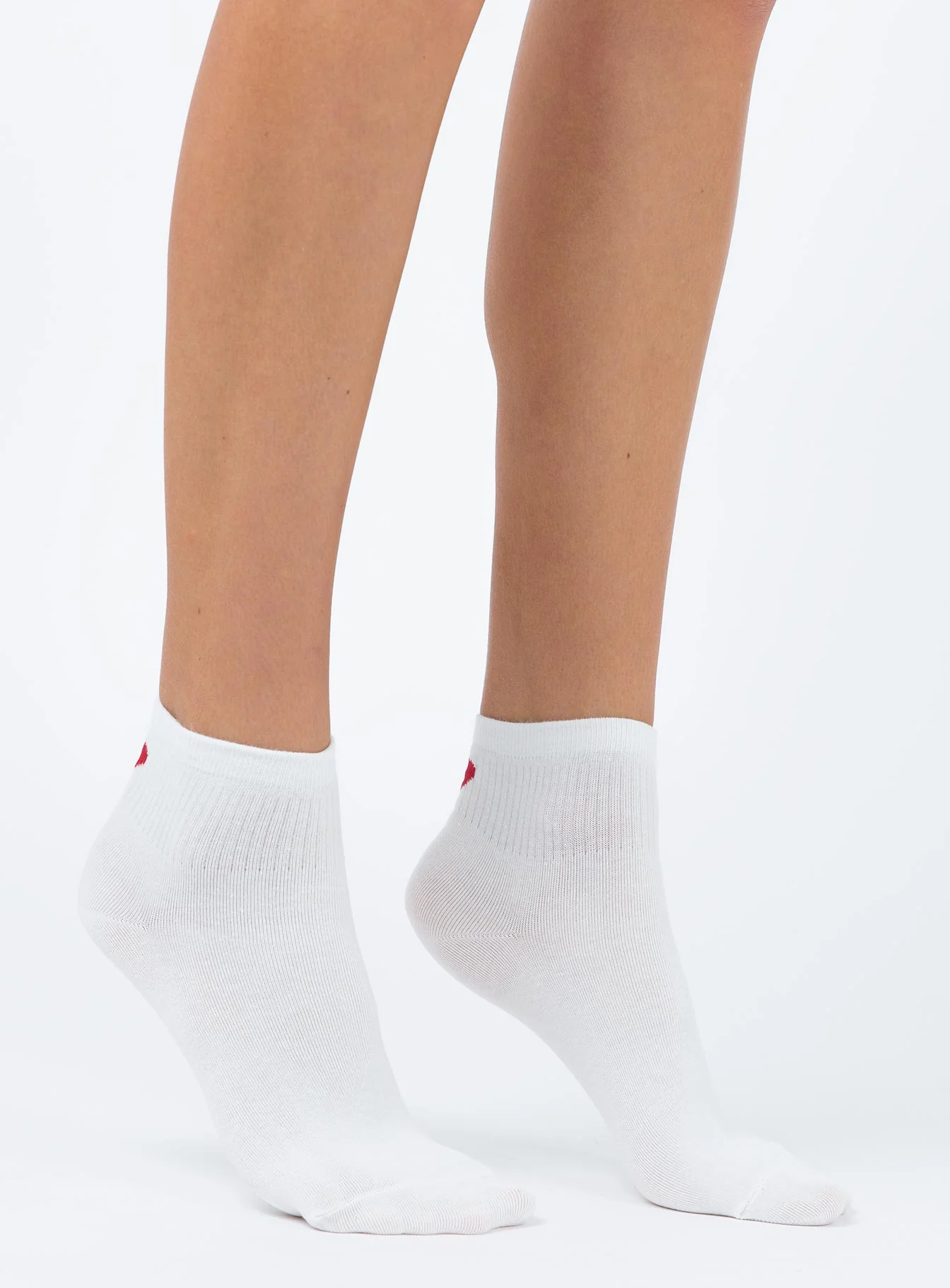 Ayla Heart Socks White - Image 2
