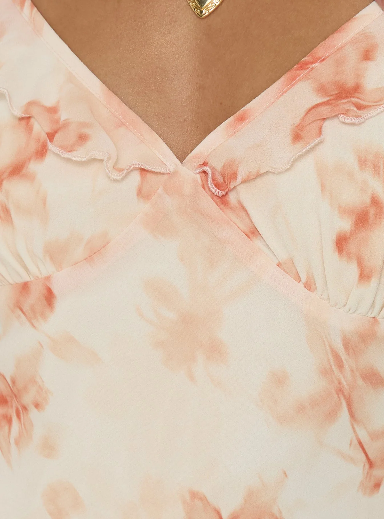 Aymi Frill Bust Detail Maxi Dress Multi Floral - Image 5