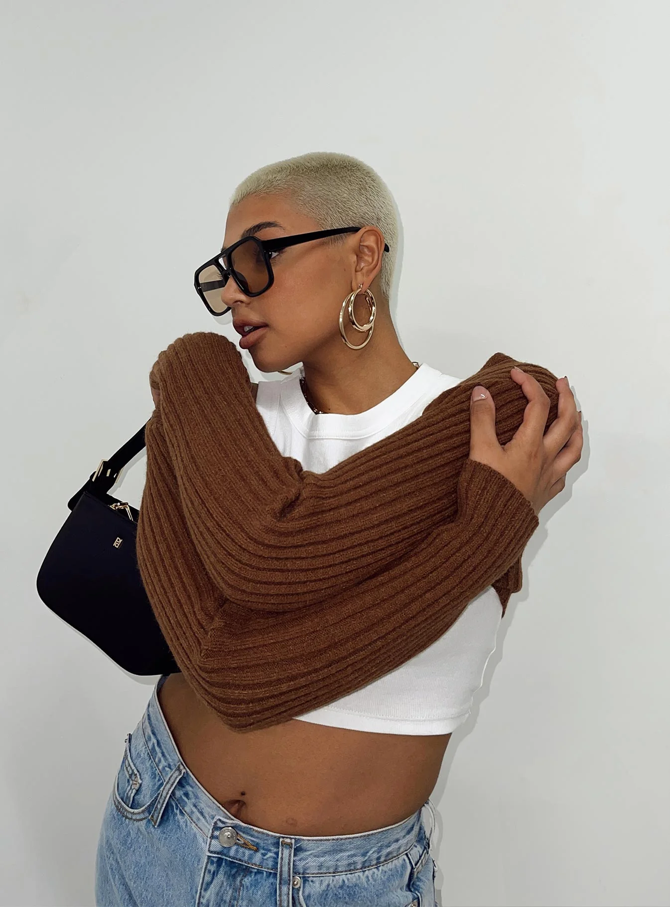 Aytan Bolero Sweater Brown - Image 8