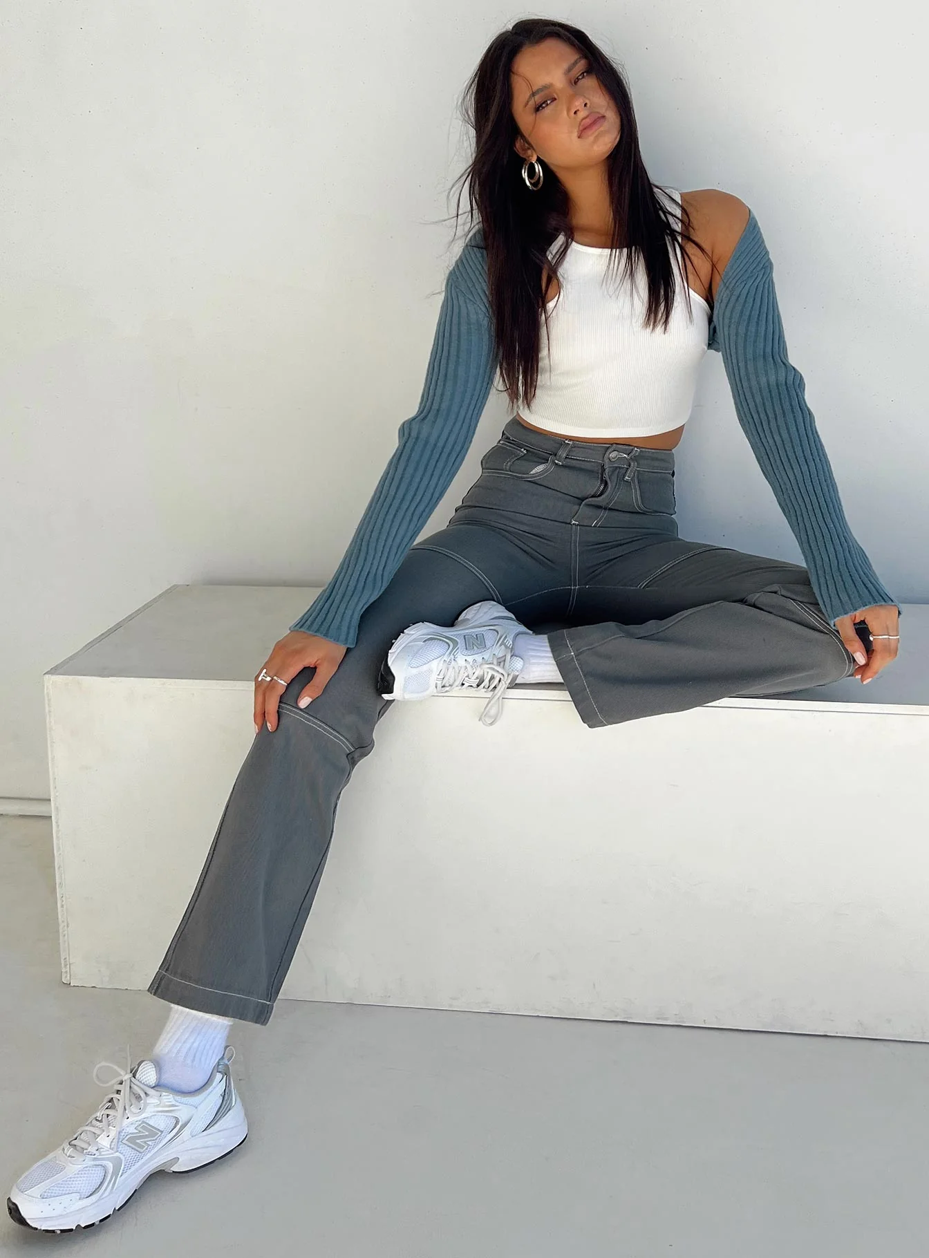 Aytan Bolero Sweater Slate - Image 2