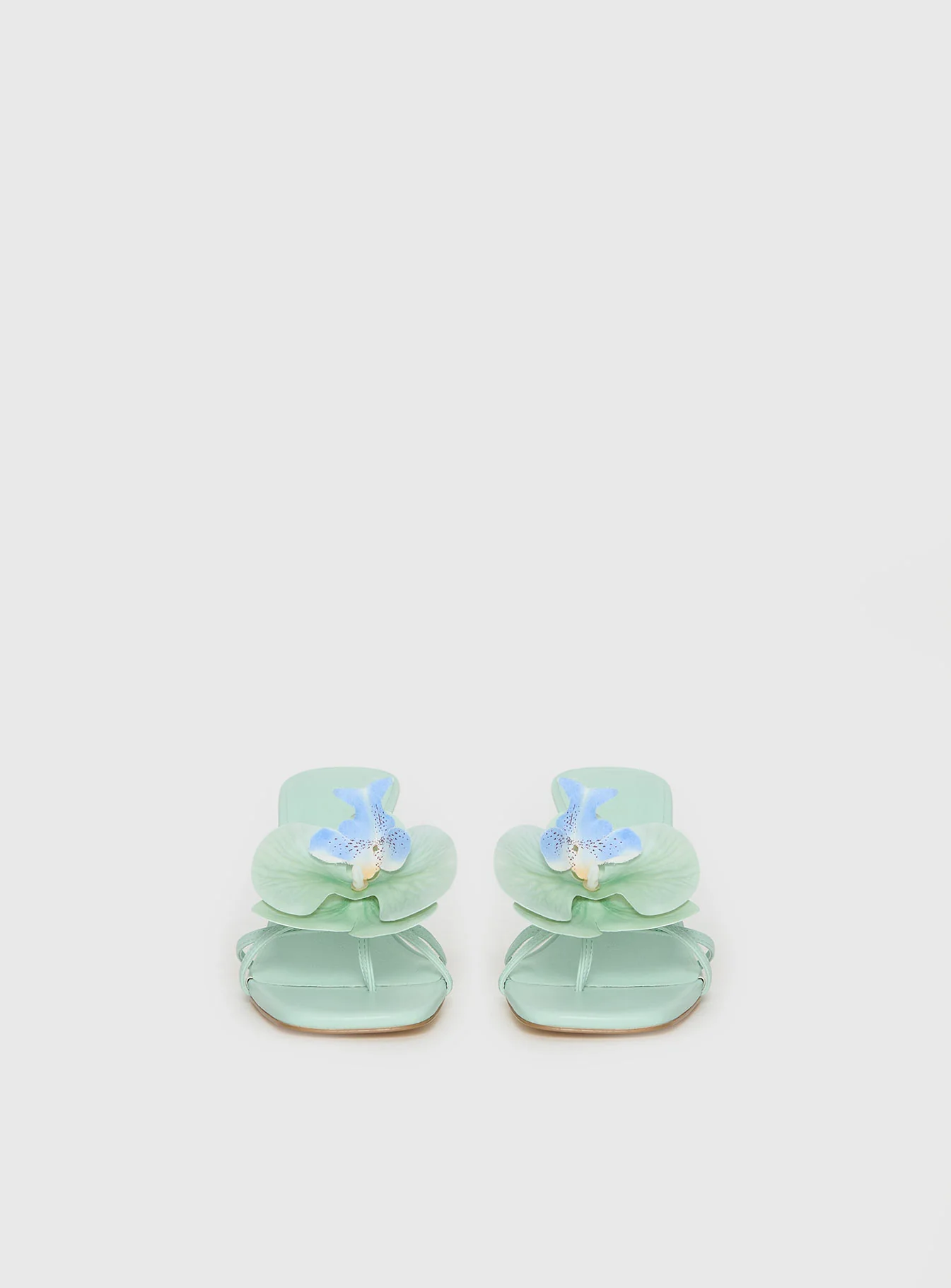 Azira Flower Detail Heels Blue - Image 3