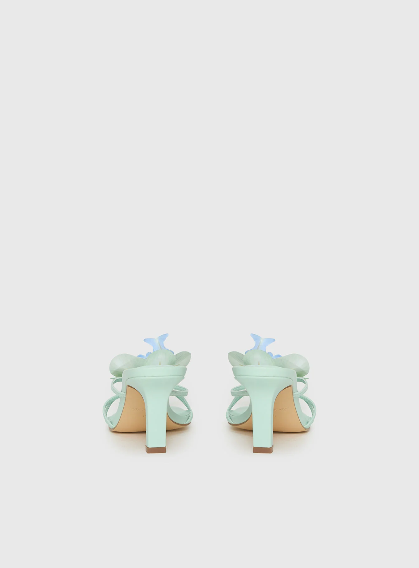 Azira Flower Detail Heels Blue - Image 4