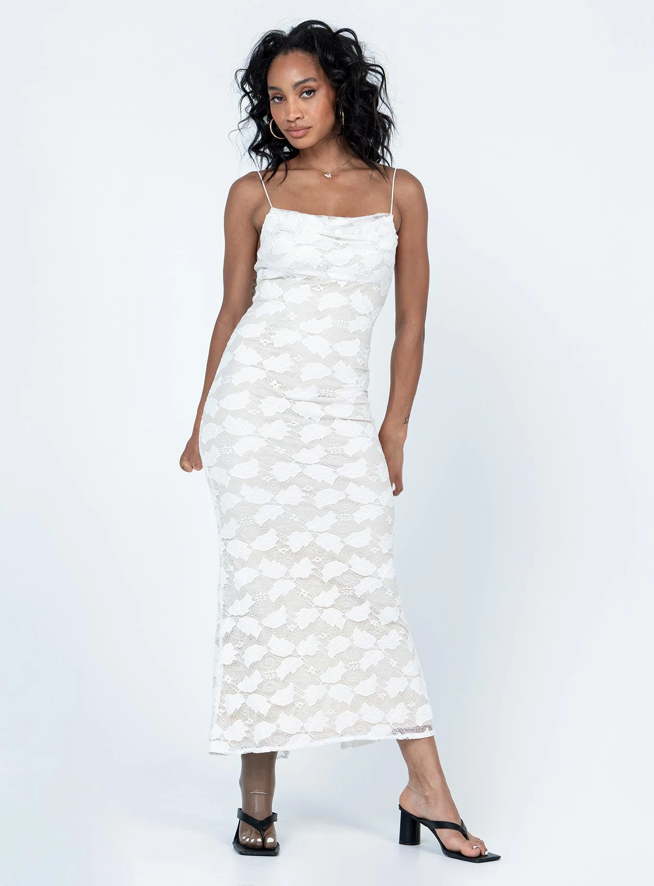 Azra Maxi Dress White - Image 3