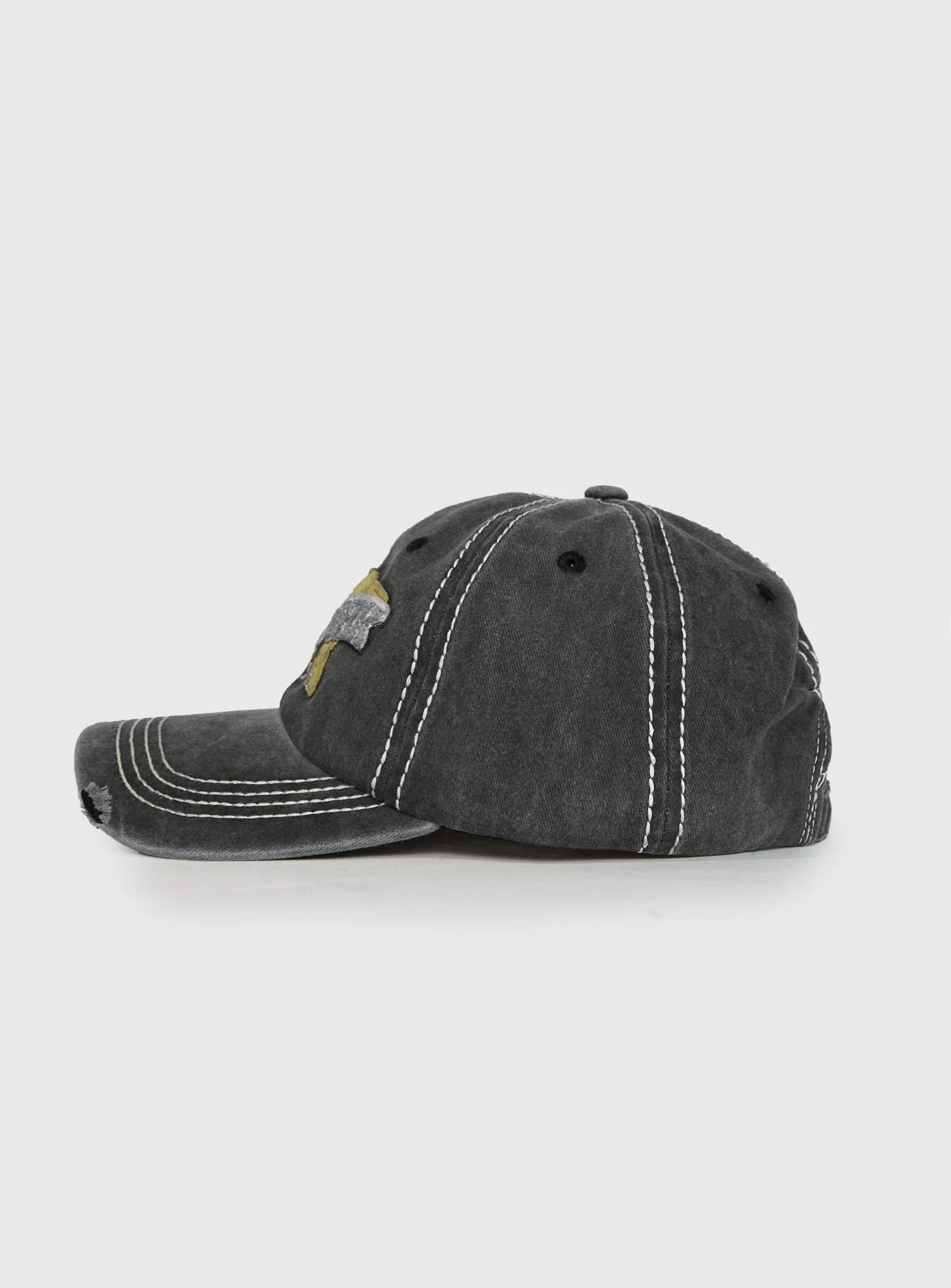 Back To Back Distressed Cap Black - Image 3