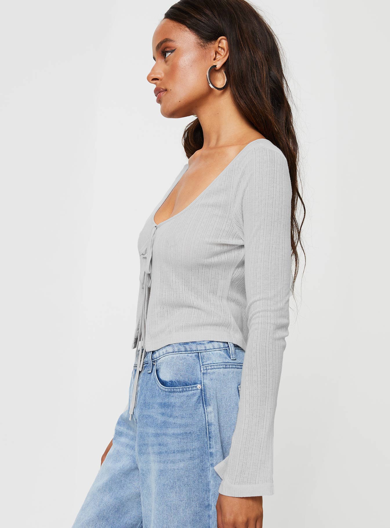 Barbaro Long Sleeve Top Grey - Image 4