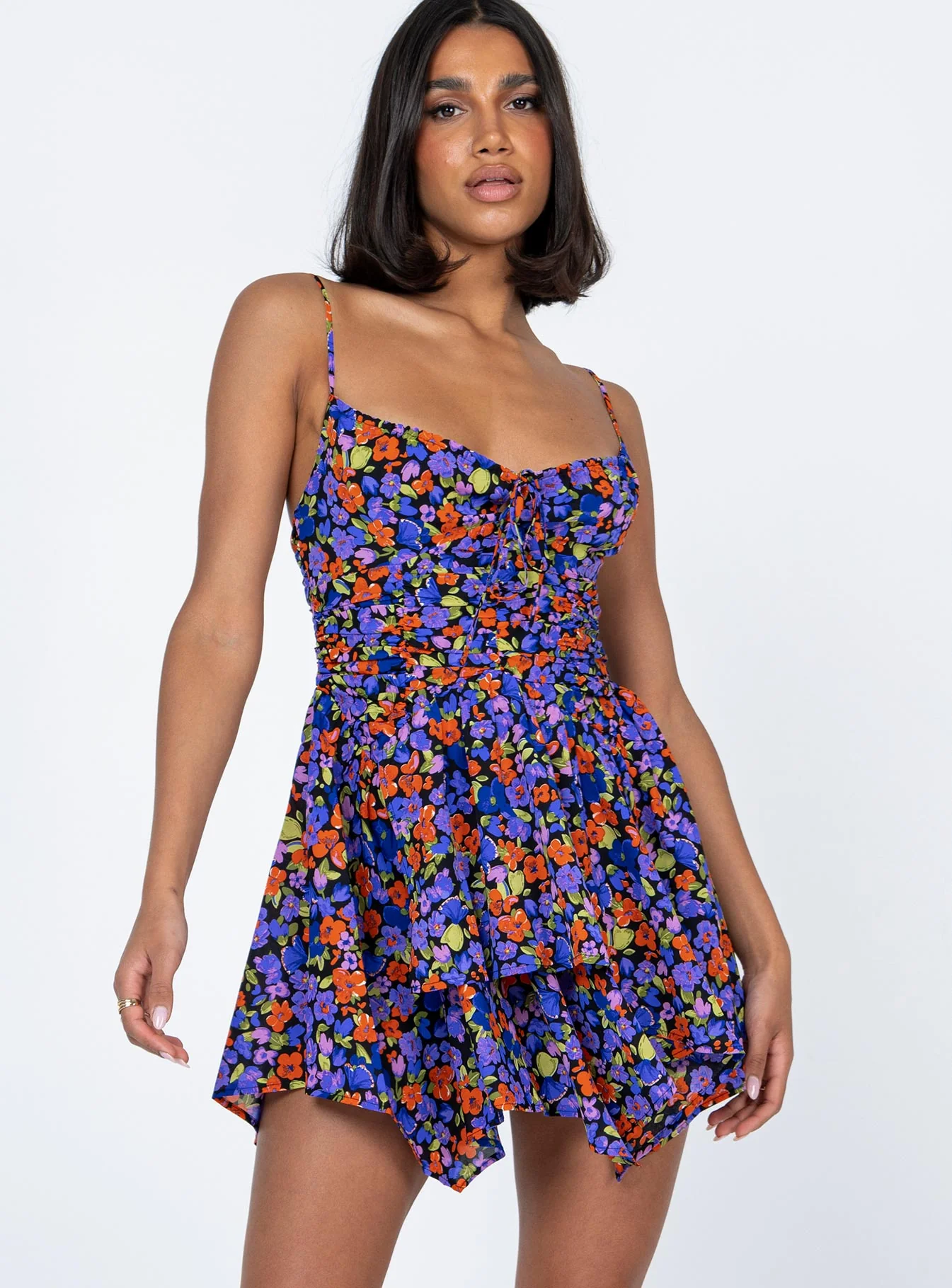 Barrett Mini Dress Dark Floral - Image 2