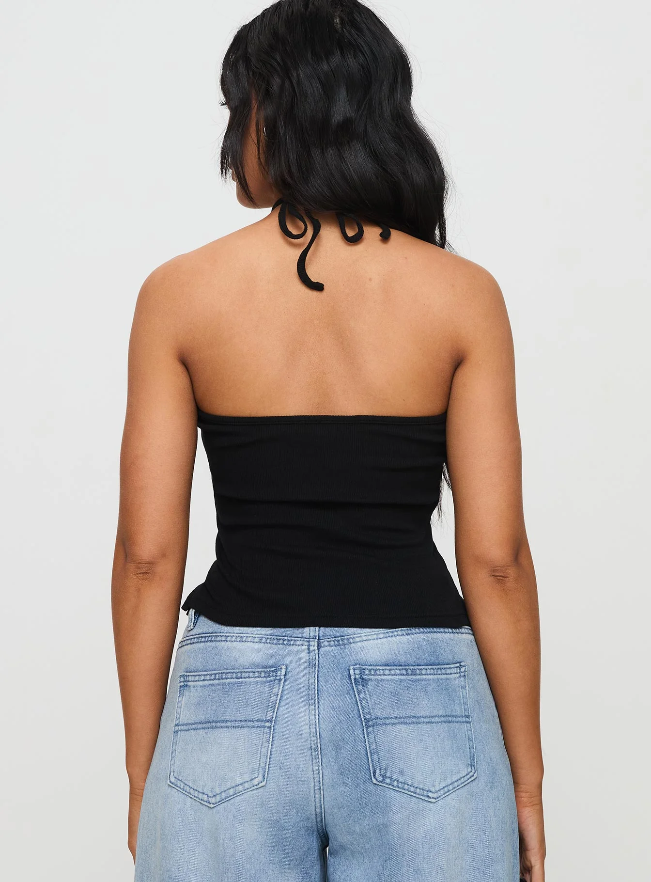 Baseline Halter Rib Top Black - Image 5