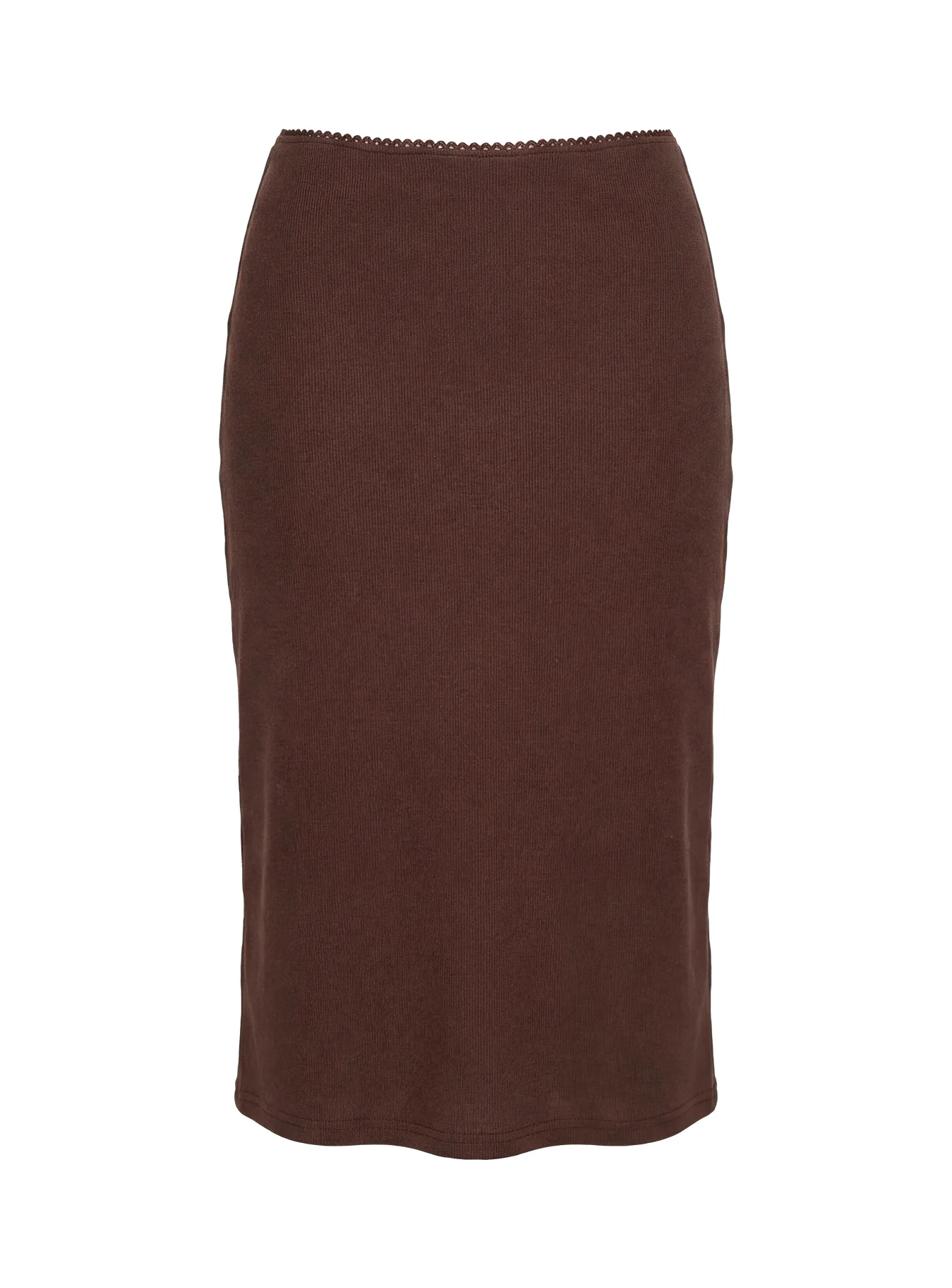 Baseline Rib Midi Skirt Chocolate - Image 8