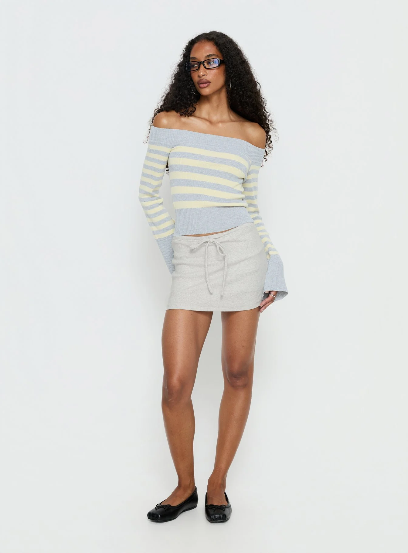 Baseline Rib Skort Grey Marle - Image 3