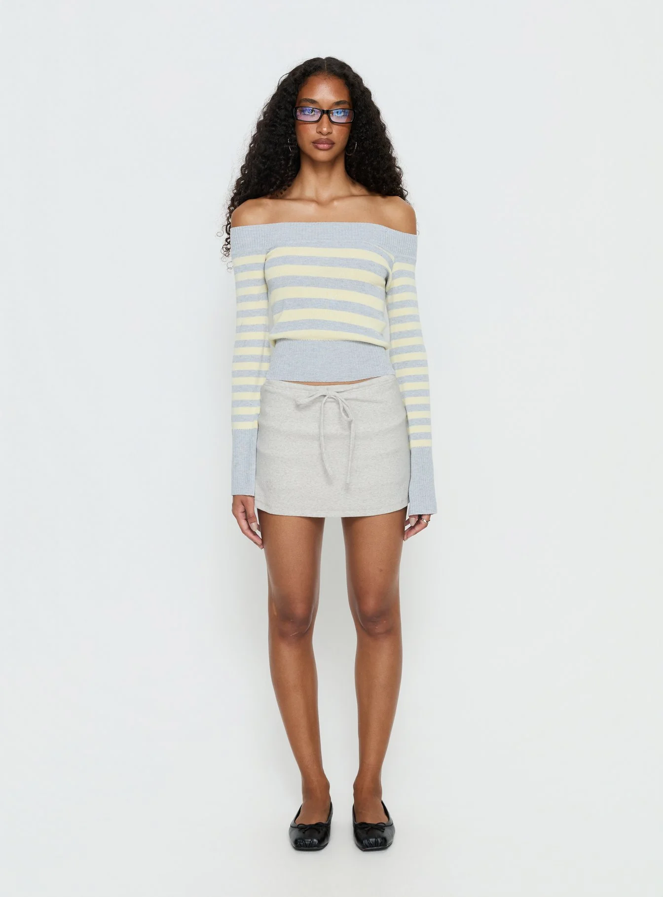Baseline Rib Skort Grey Marle - Image 7