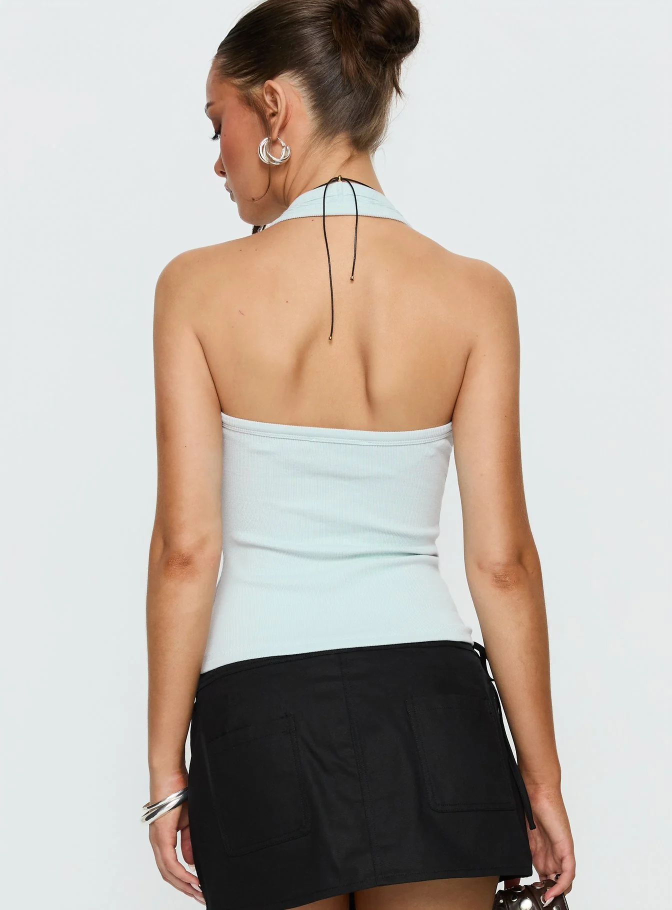 Baseline Scoop Halter Rib Tank Icy Blue - Image 5