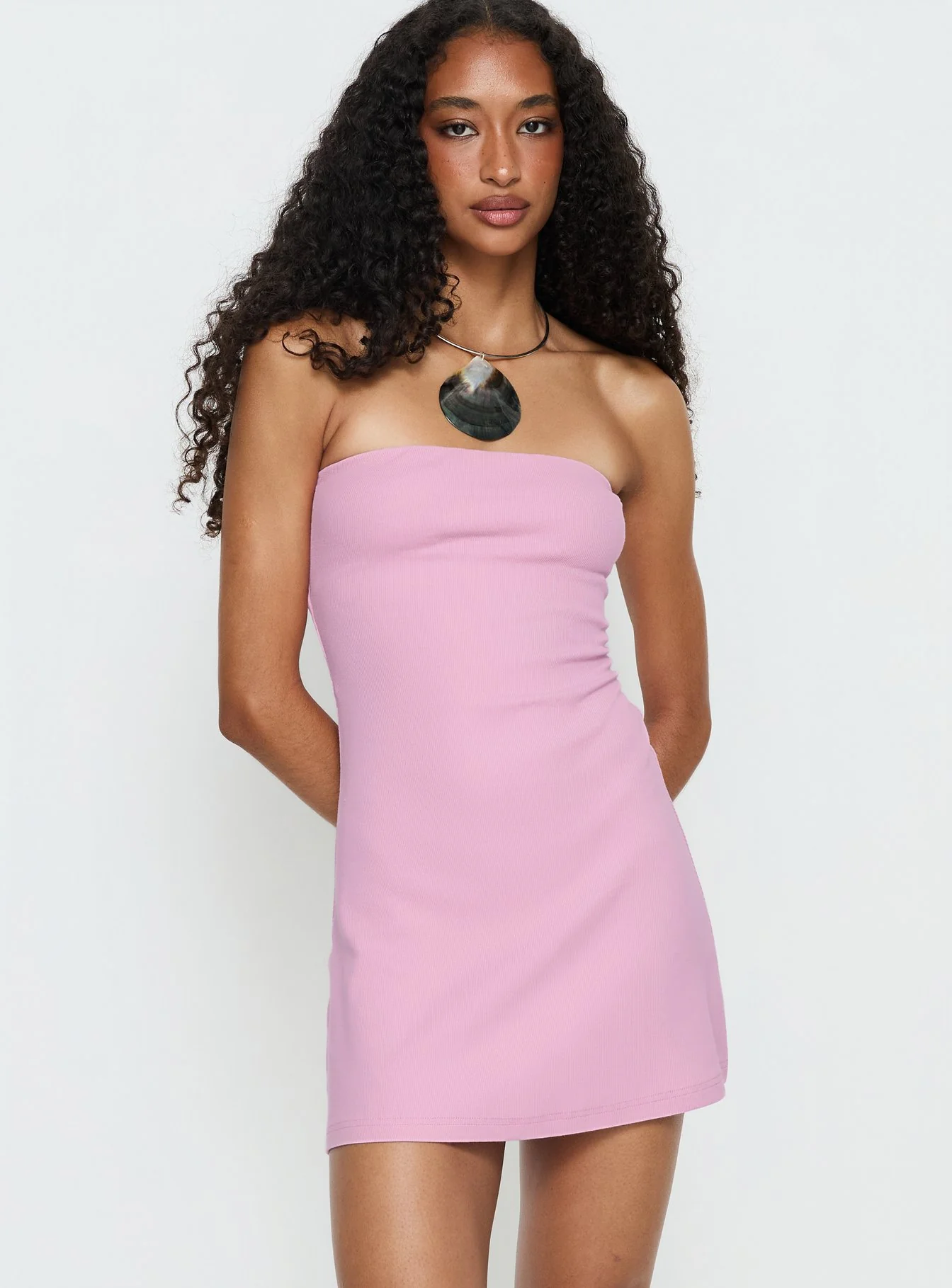 Baseline Strapless Mini Dress Pink - Image 2