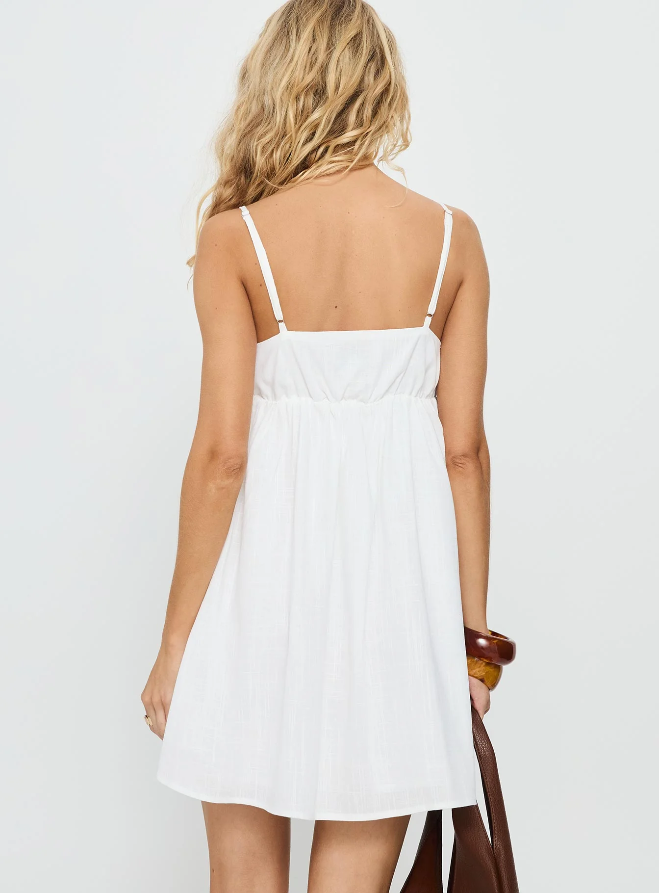 Beabado Beaded Mini Dress White - Image 5