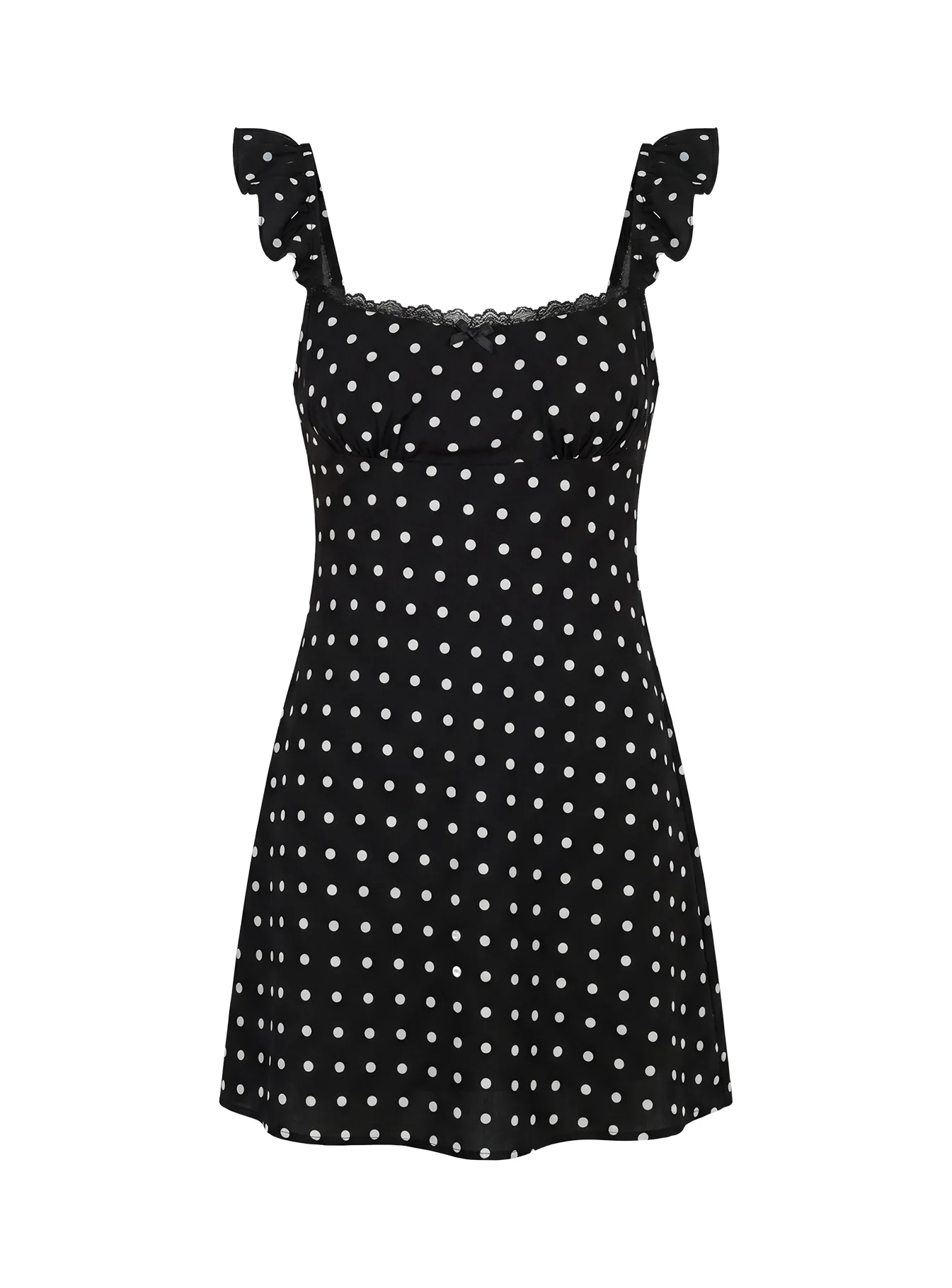 Beacall Mini Dress Black Polka Dot - Image 9