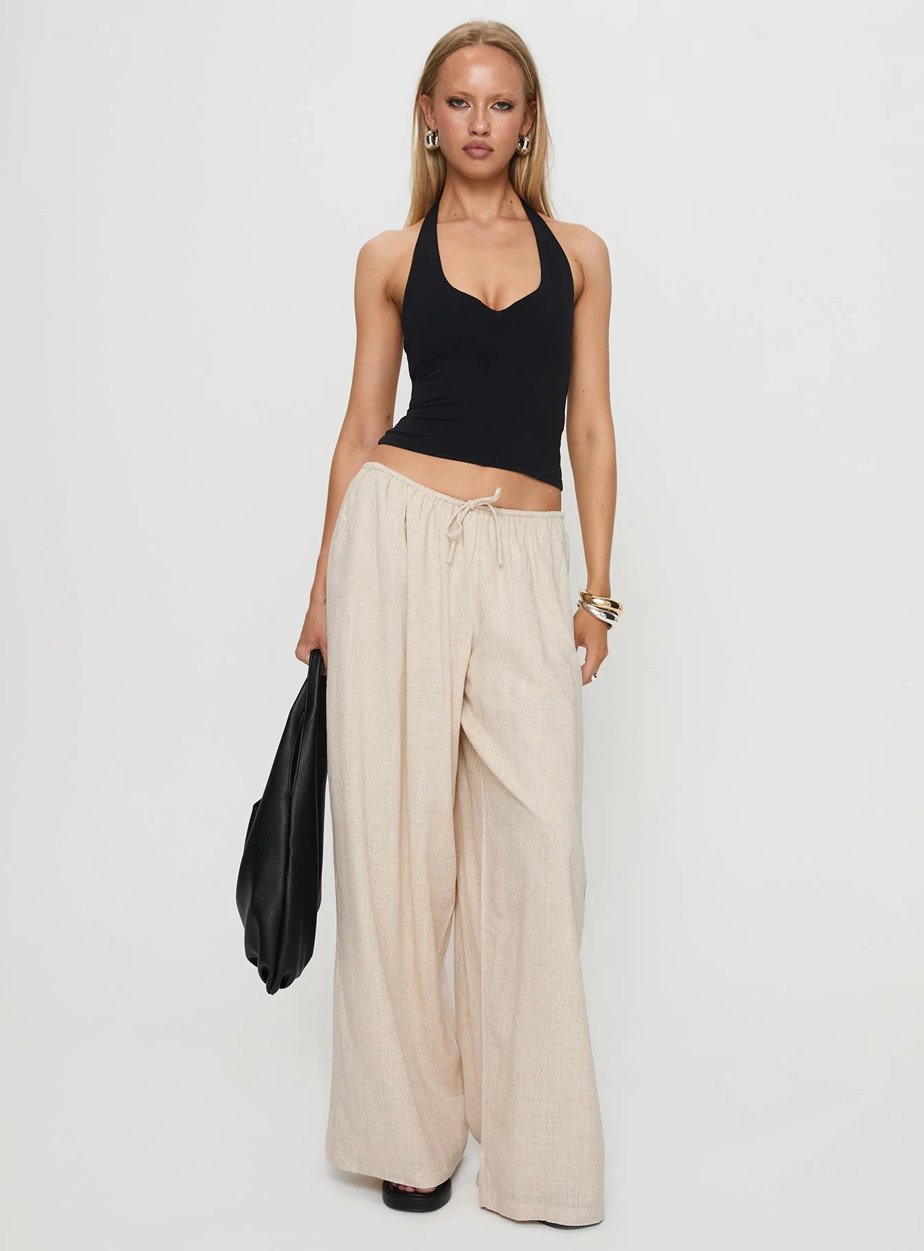 Beach Comber Linen Pant Beige - Image 3