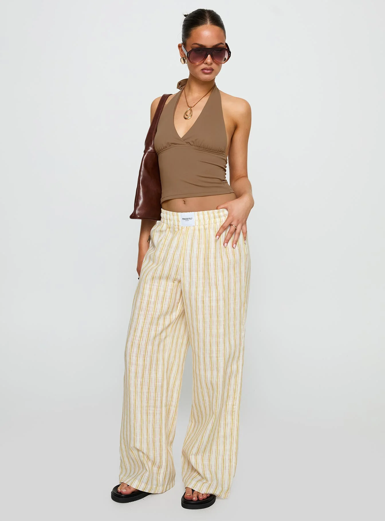 Beach House Pants Yellow Stripe - Image 3