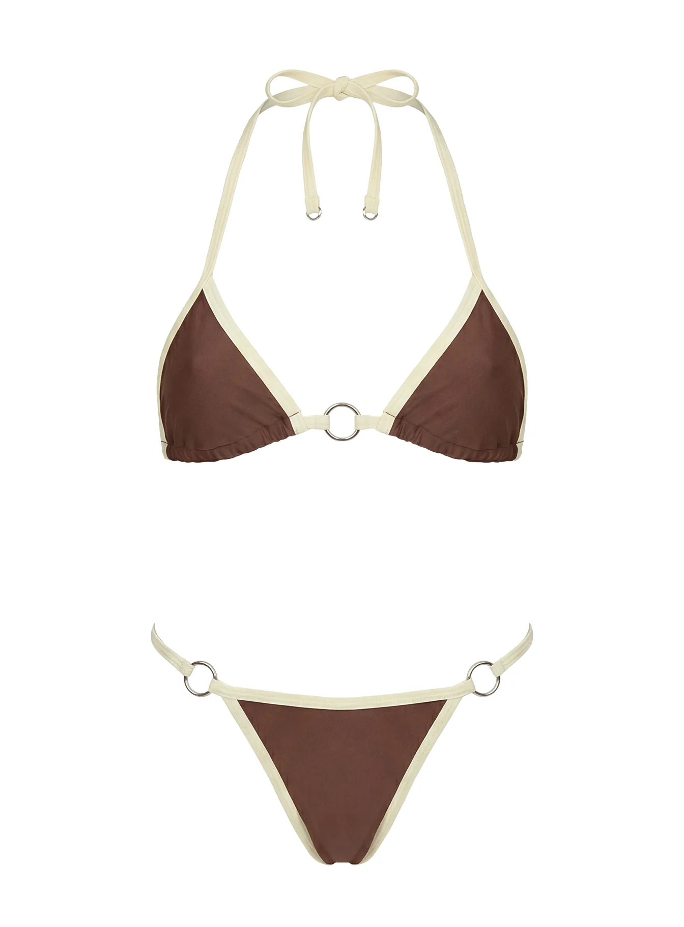 Soft Tempo Cheeky Bikini Bottoms Brown / Yellow - Image 5