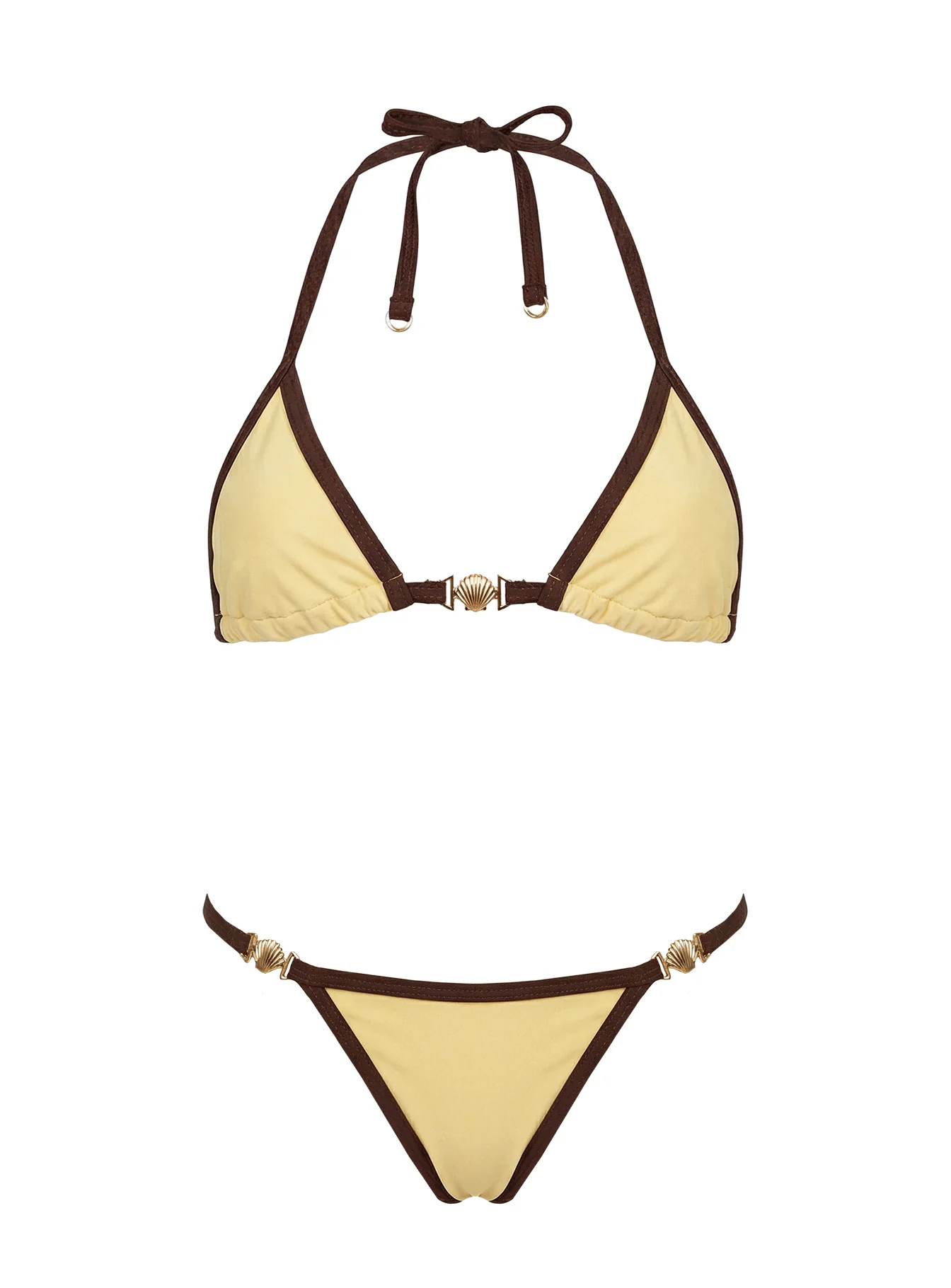 Beasley Cheeky Bikini Bottoms Yellow / Brown - Image 5
