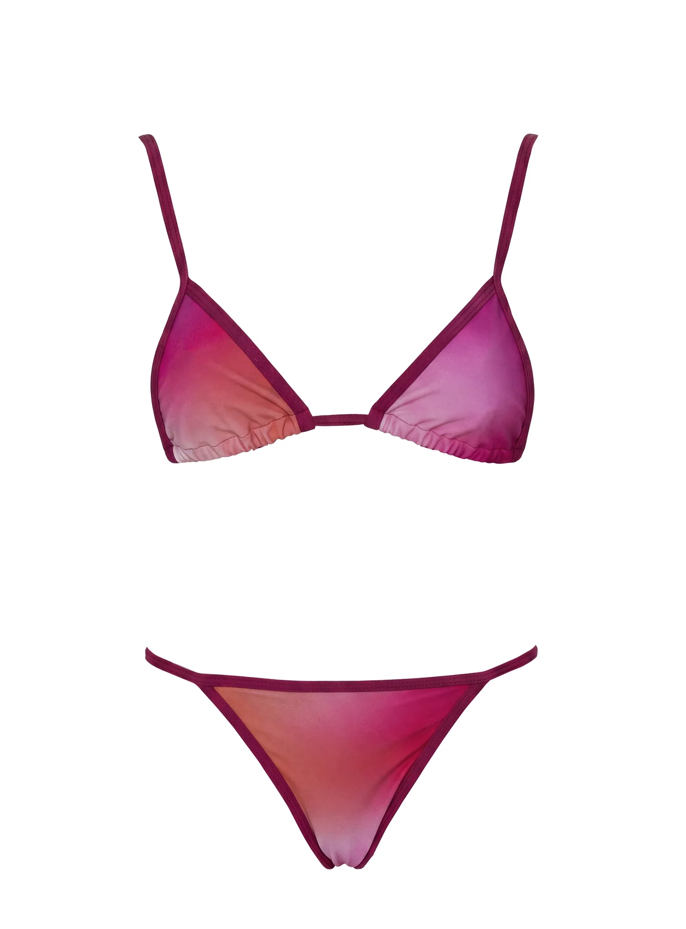 Beasley Triangle Bikini Top Pink Ombre - Image 5