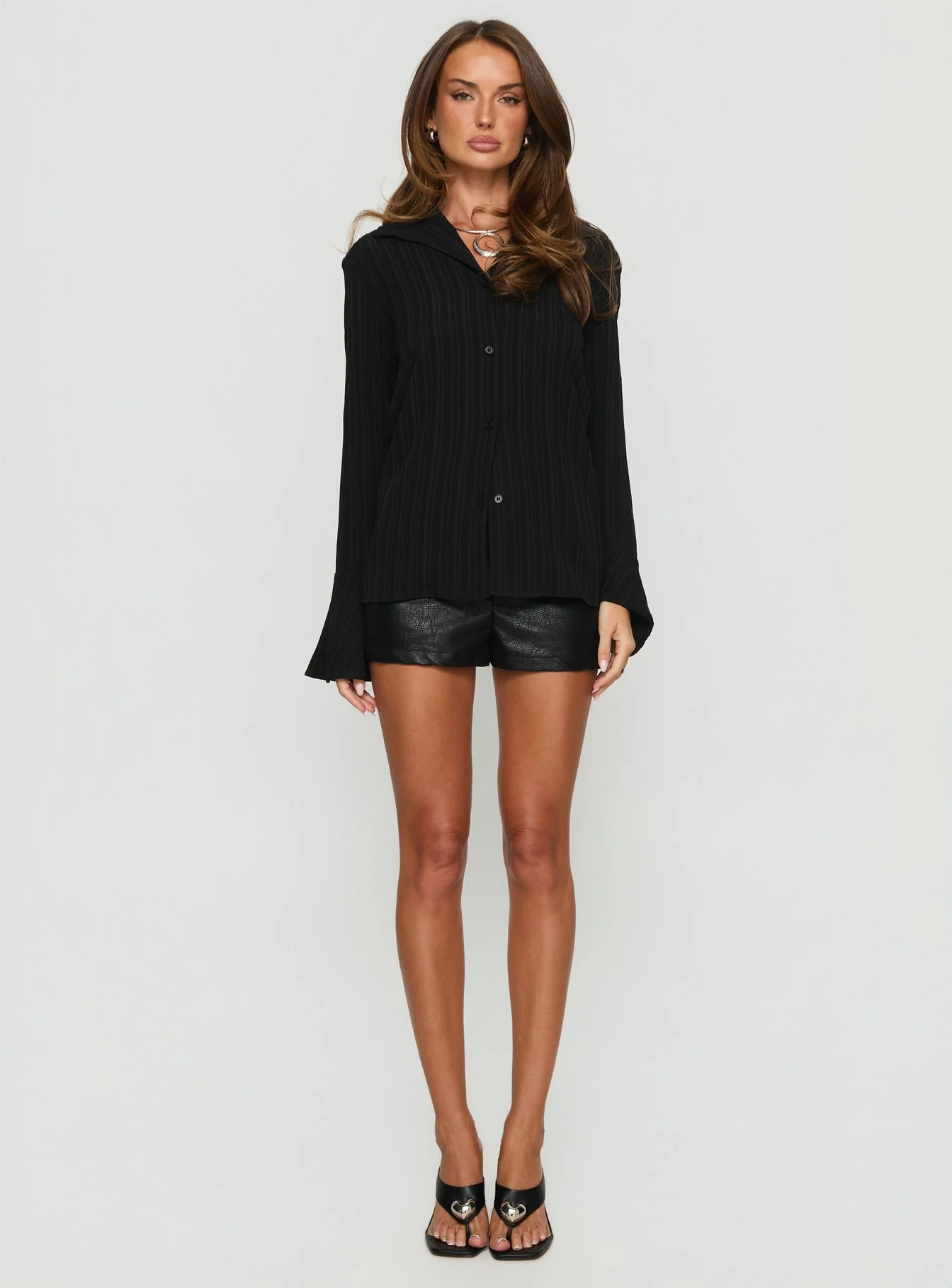 Beatris Long Sleeve Top Black - Image 6