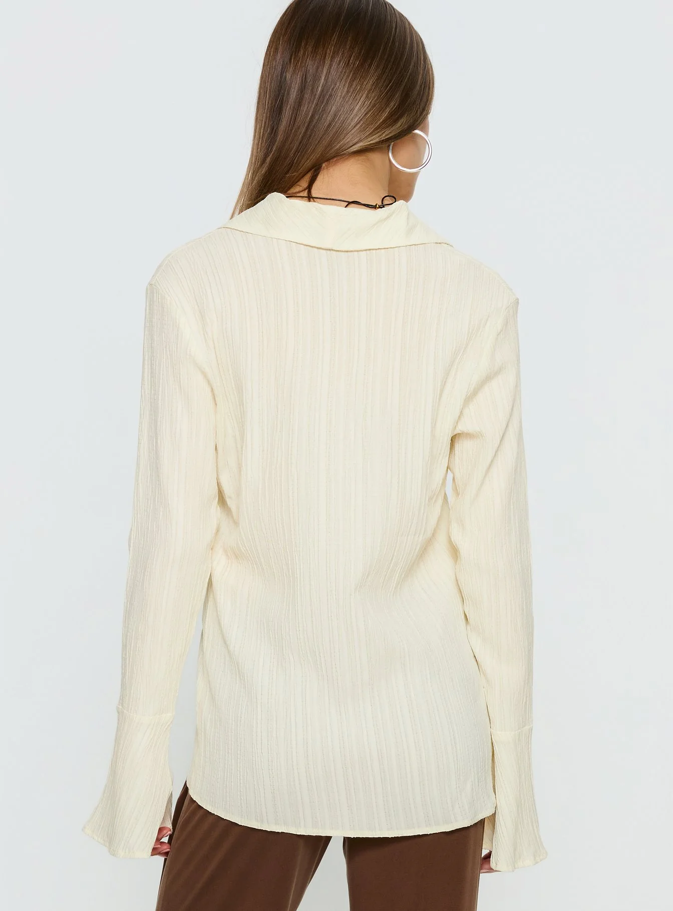 Beatris Long Sleeve Top Cream - Image 5