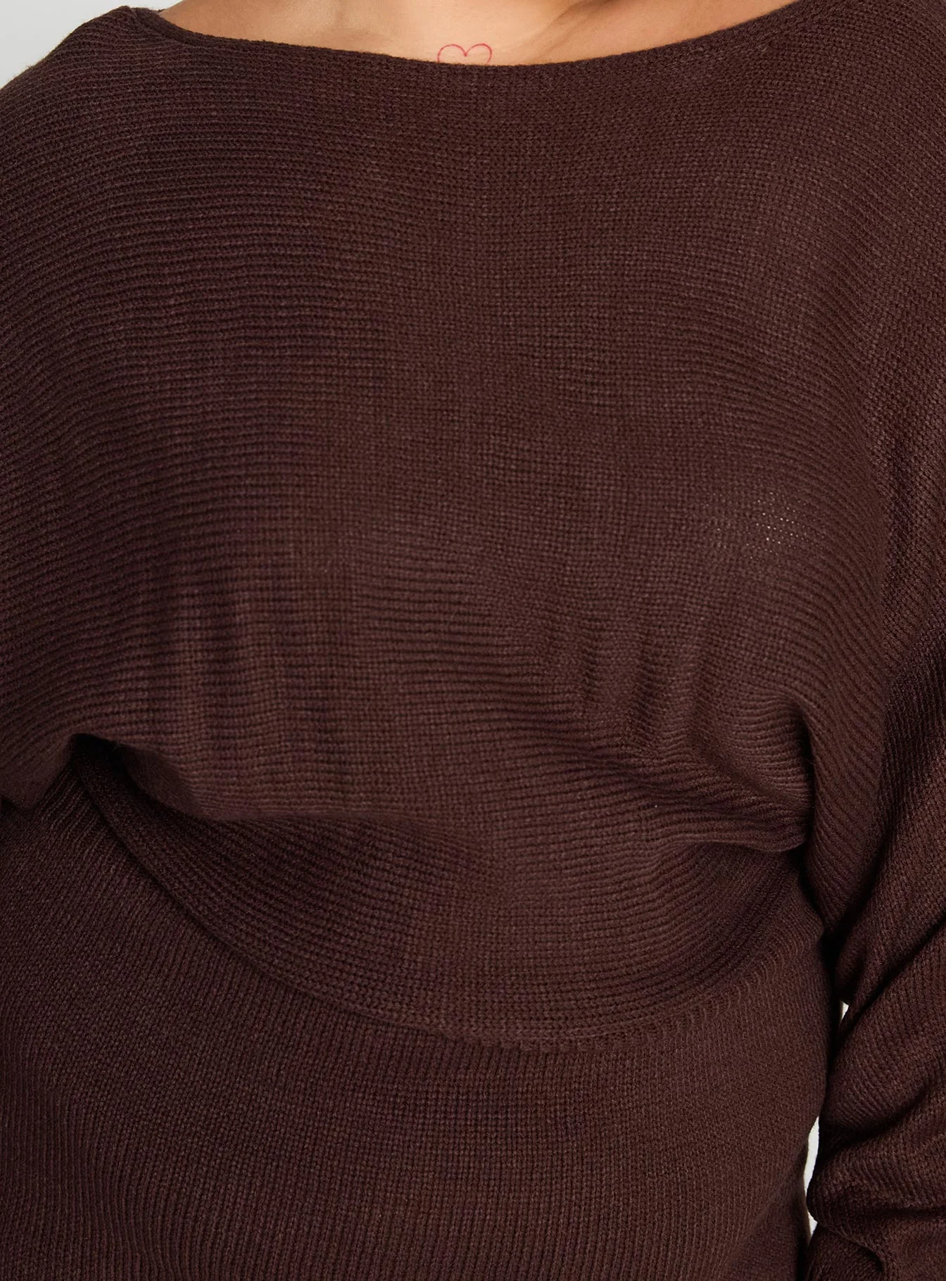 Bellamie Long Sleeve Mini Dress Chocolate Curve - Image 6