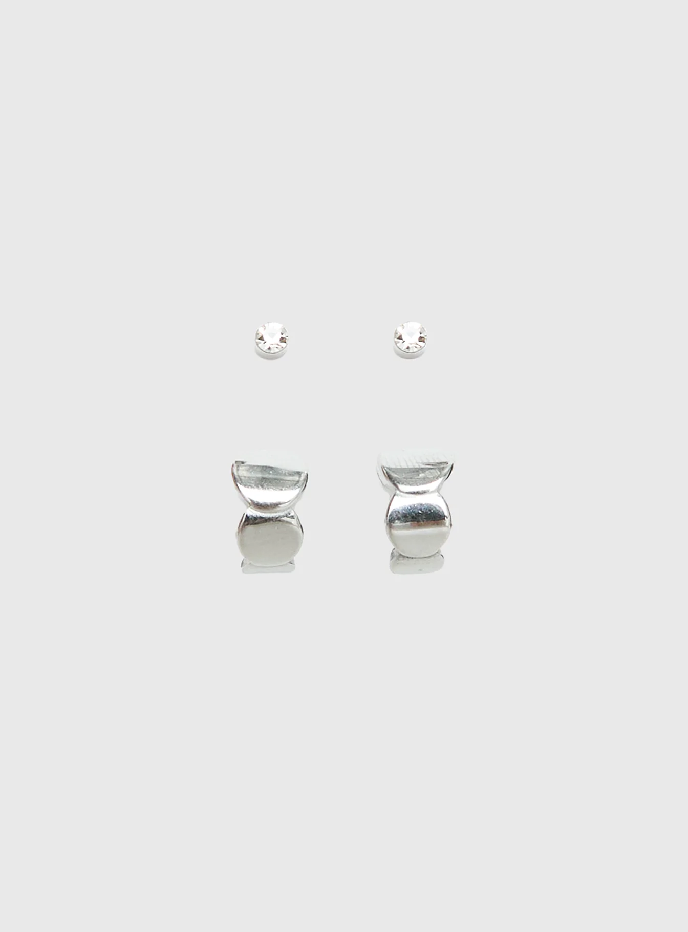 Bellara Stainless Steel Earring Pack Silver - Image 2