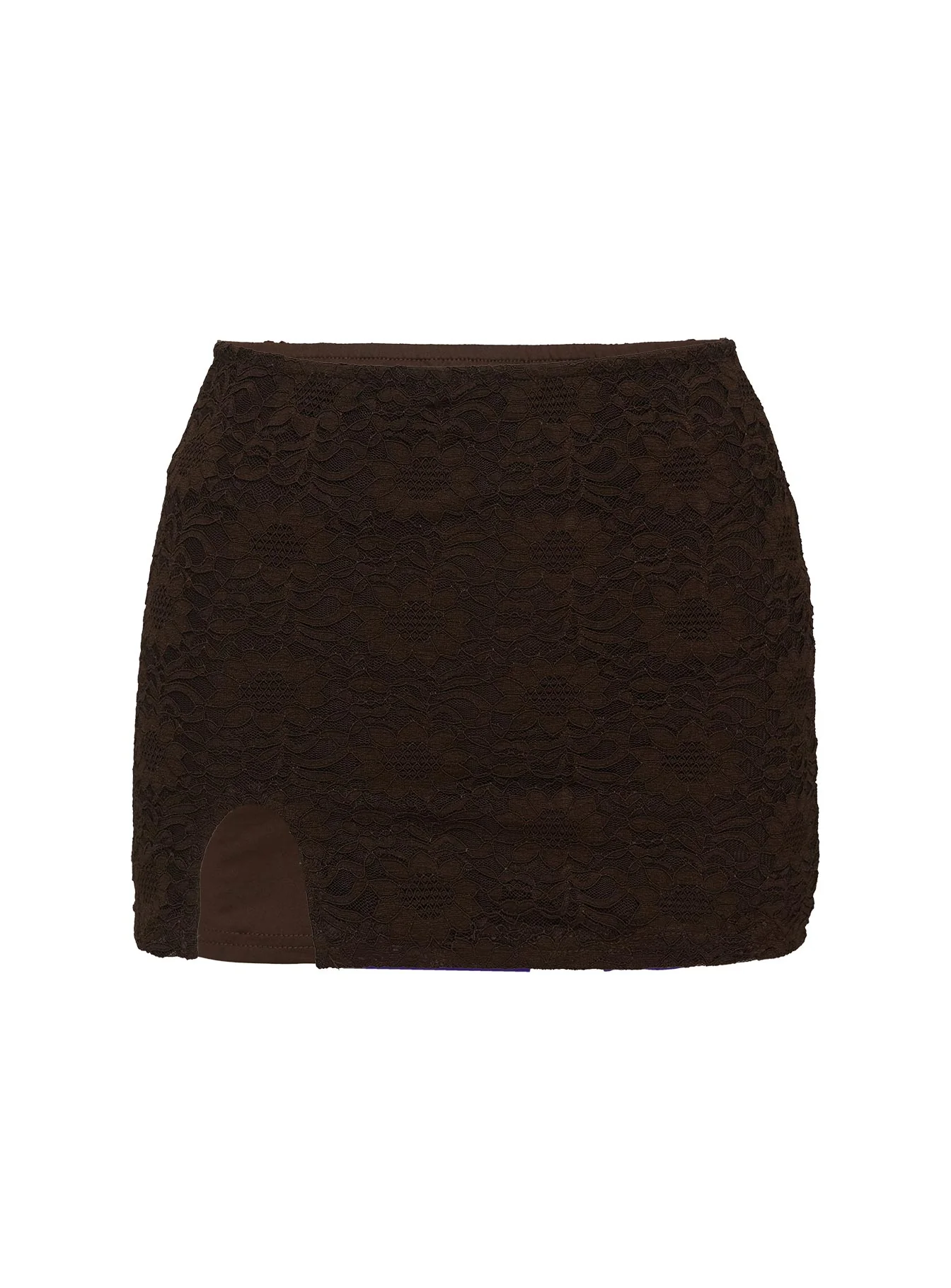 Bennington Lace Mini Skirt Brown - Image 5