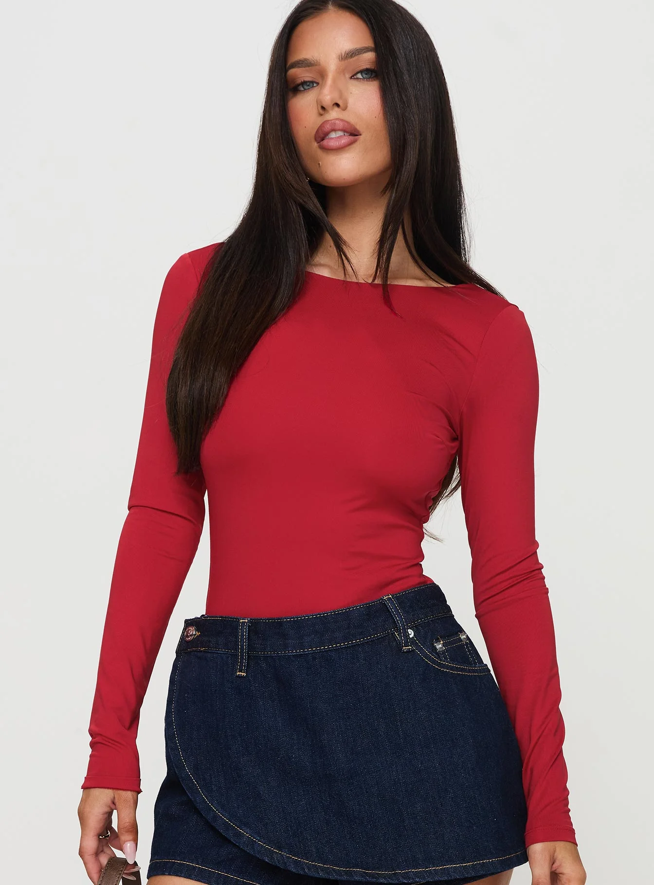 Beresford Long Sleeve Bodysuit Wine - Image 2