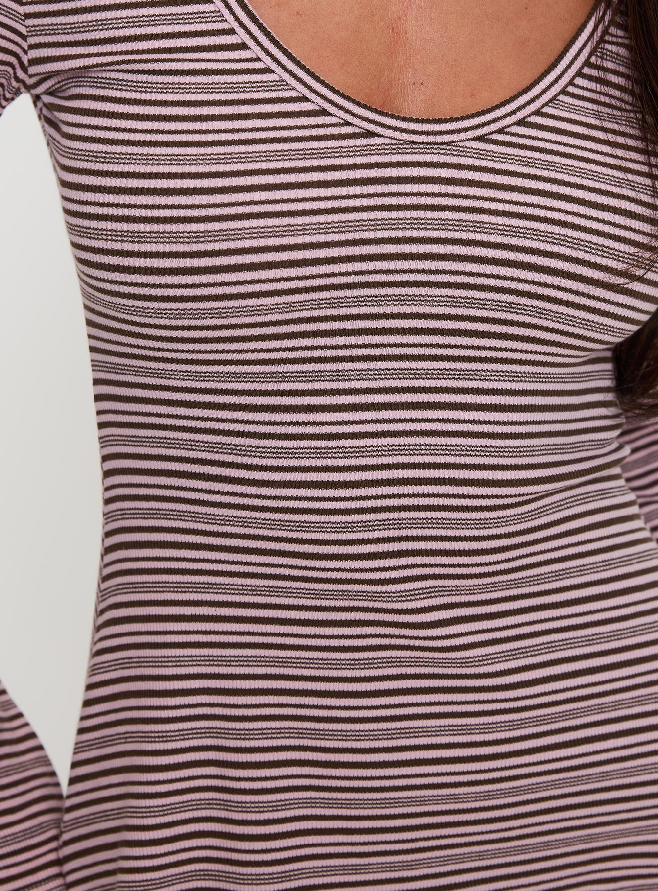 Best Interest Long Sleeve Mini Dress Pink / Brown - Image 5