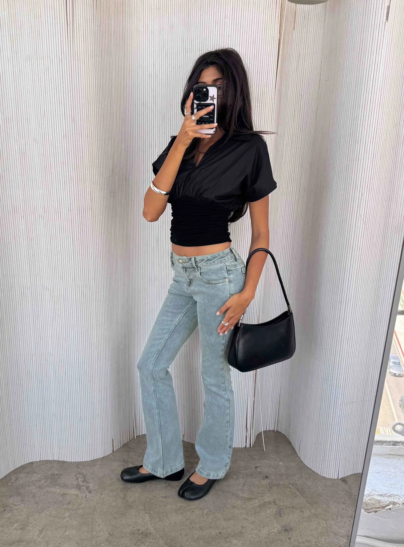 Bethany Low Rise Bootleg Jeans Ice Wash - Image 9