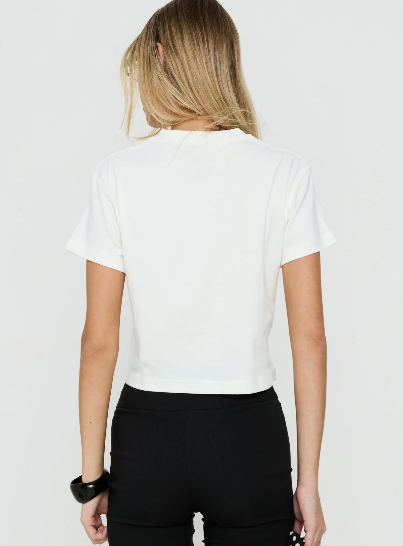 Betty Loves NY Graphic Baby Tee White - Image 5