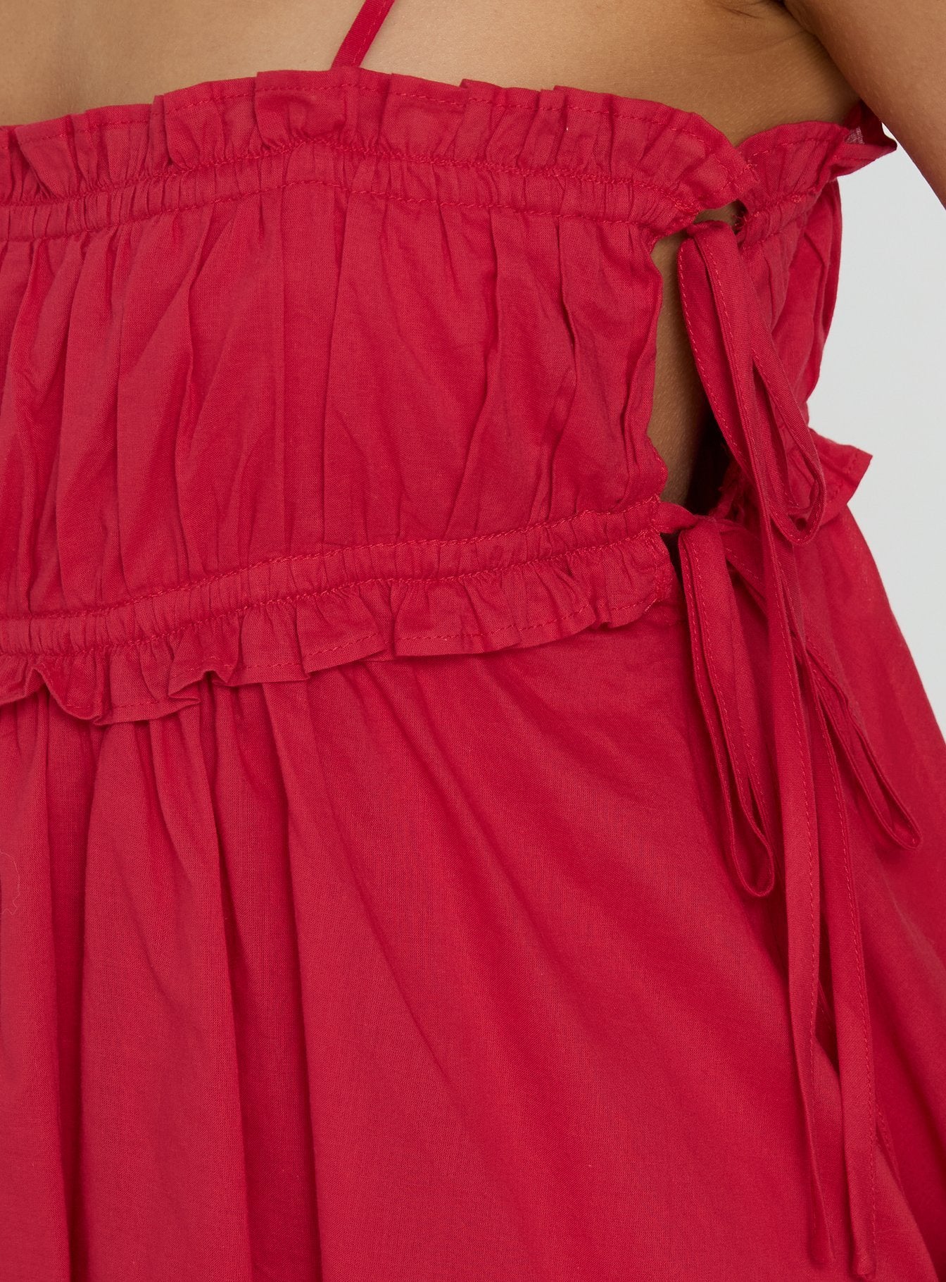 Beya Ruched Bust Mini Dress Red - Image 5