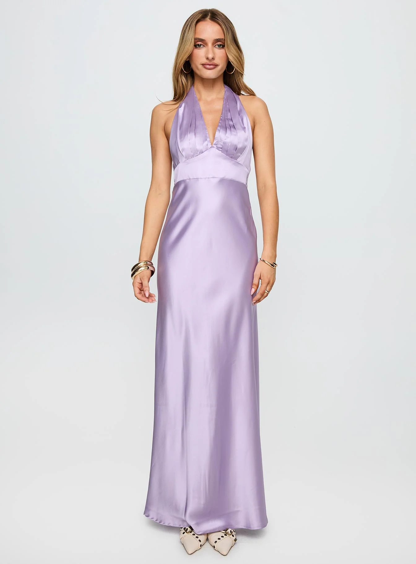 Big Screen Halter Maxi Dress Lilac - Image 6