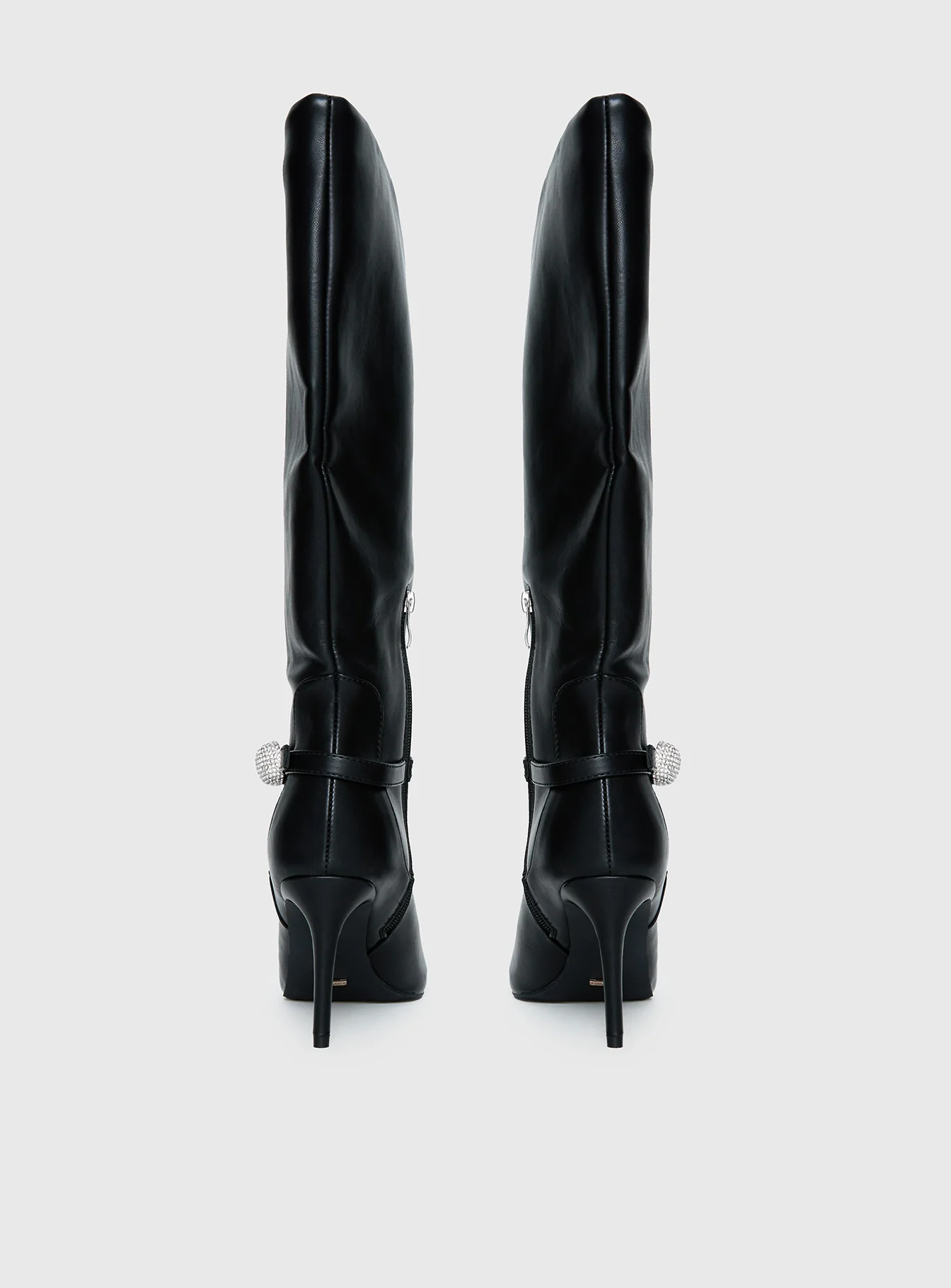 Billini Domineca Knee High Heeled Boots Black - Image 4