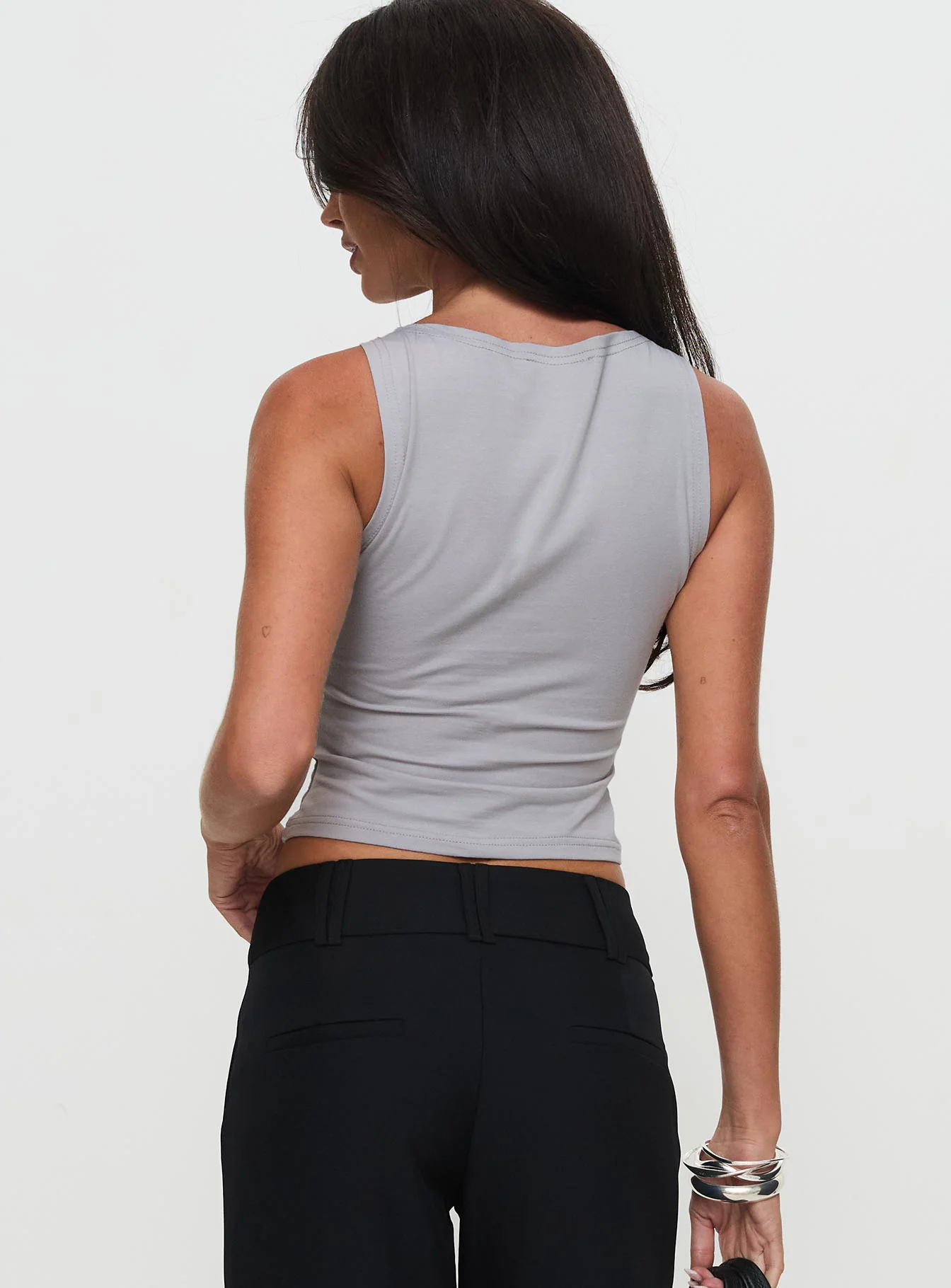 Bleeker High Neck Top Grey - Image 5