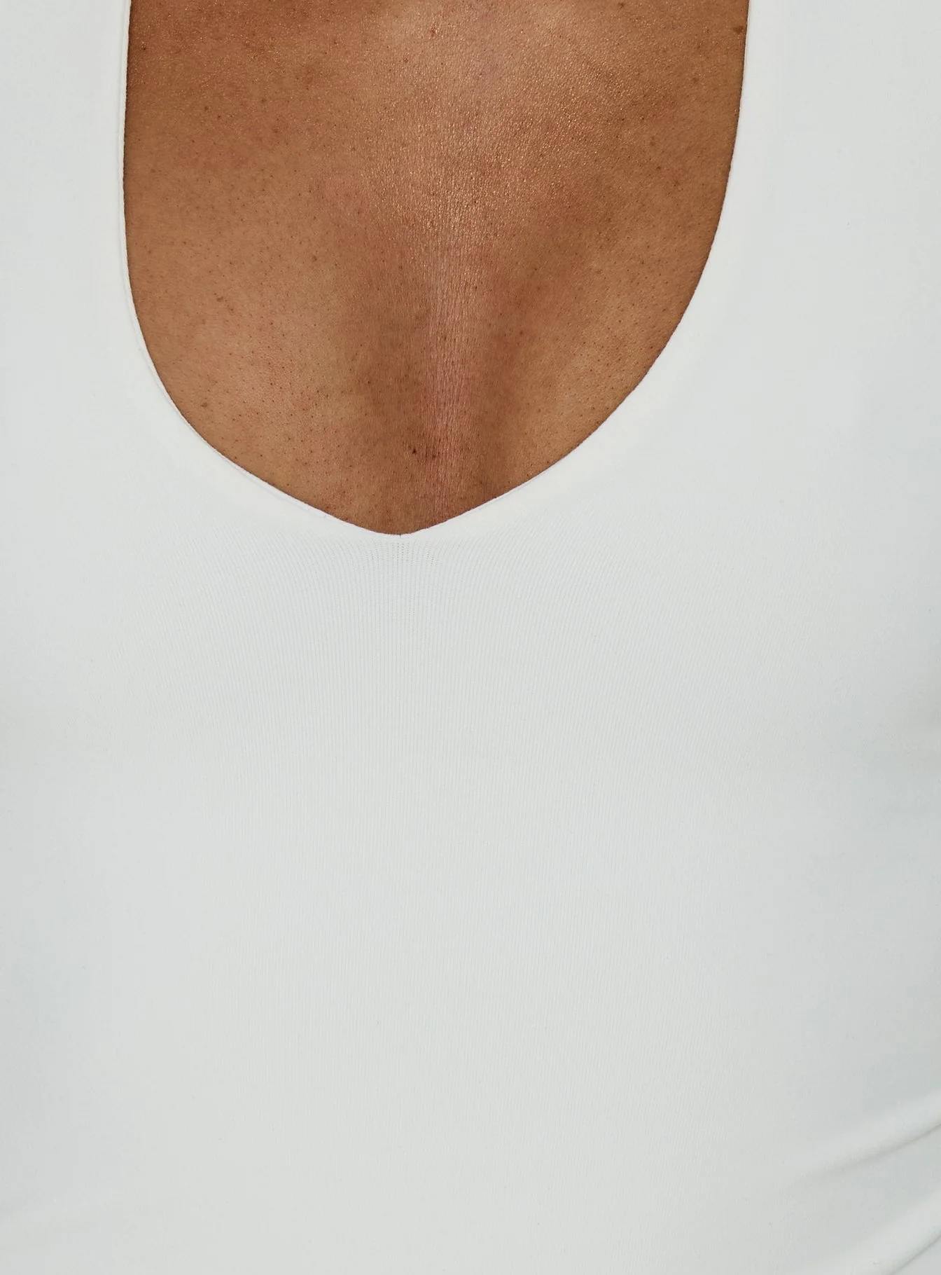 Bless Her Heart Contrast Halter Mini Dress White - Image 6